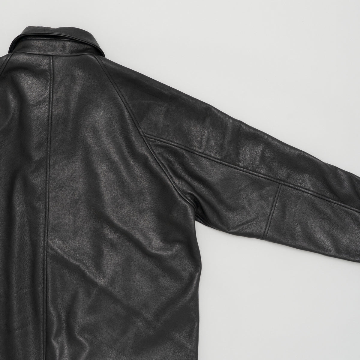 STILL BY HAND Leather Half Coat | Black LEO BOUTIQUE