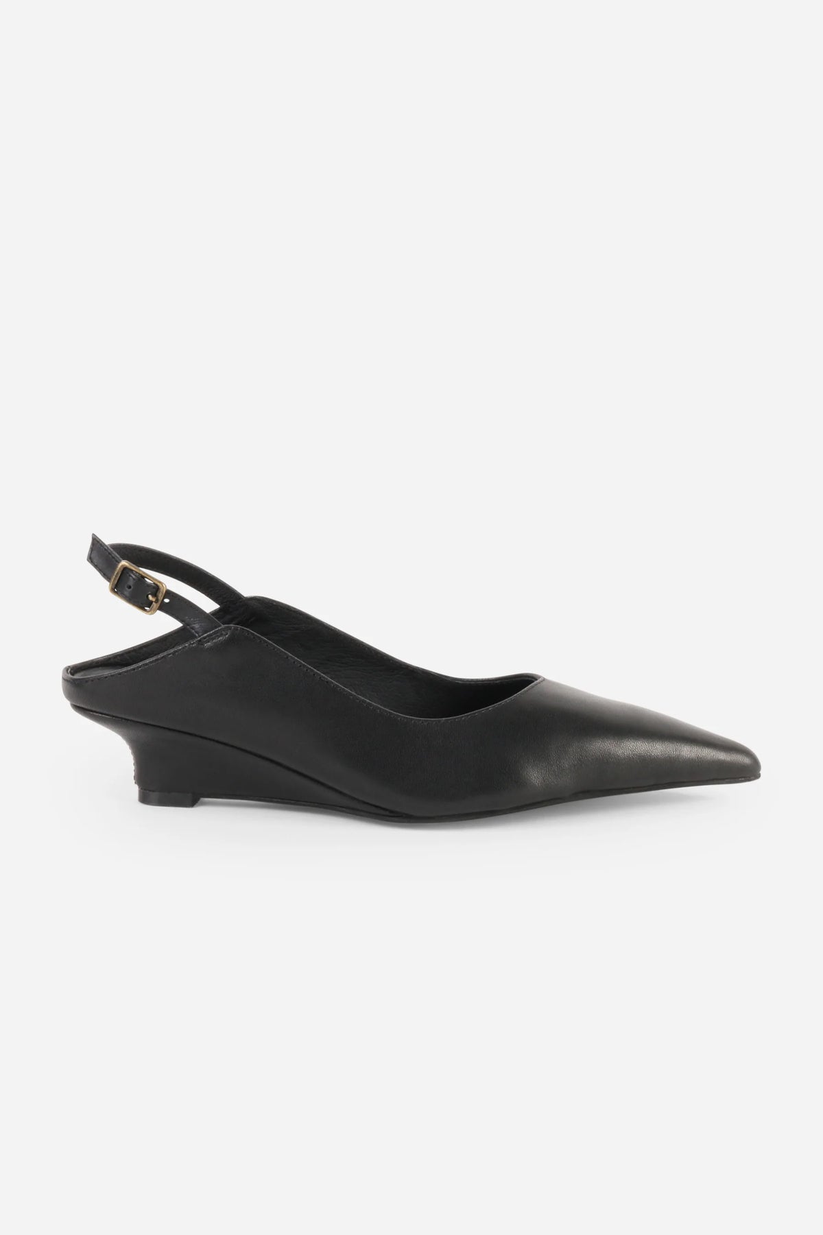 LEO BOUTIQUE Lift Micro Wedge Slingback Heel | Black INTENTIONALLY BLANK