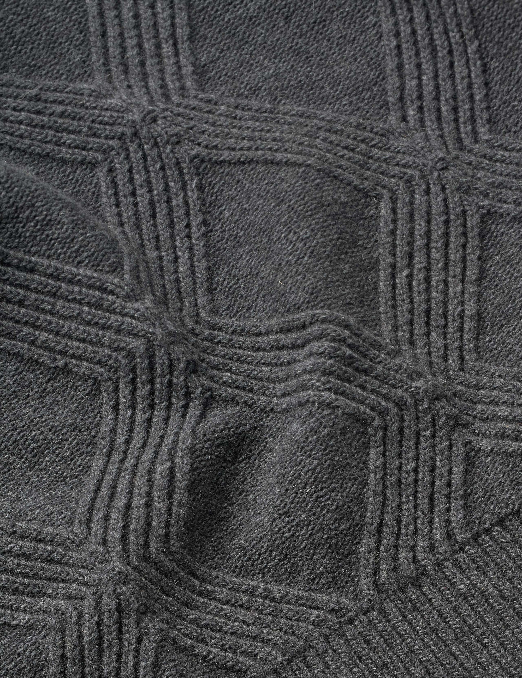 FORET Line Cable Knit | Dark Grey Melange LEO BOUTIQUE