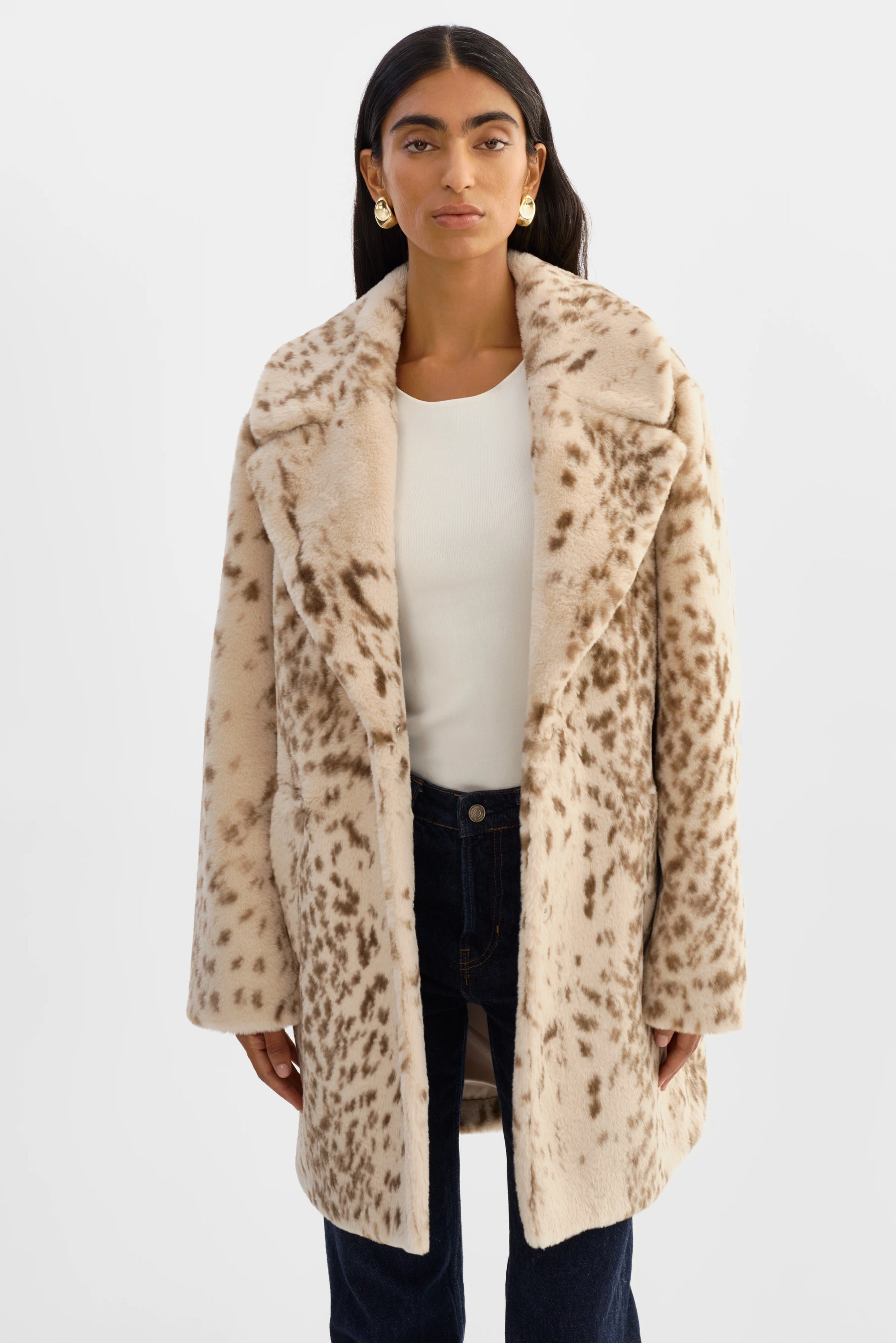 LEO BOUTIQUE Linnea Leo Coat | Beige Leopard LAMARQUE