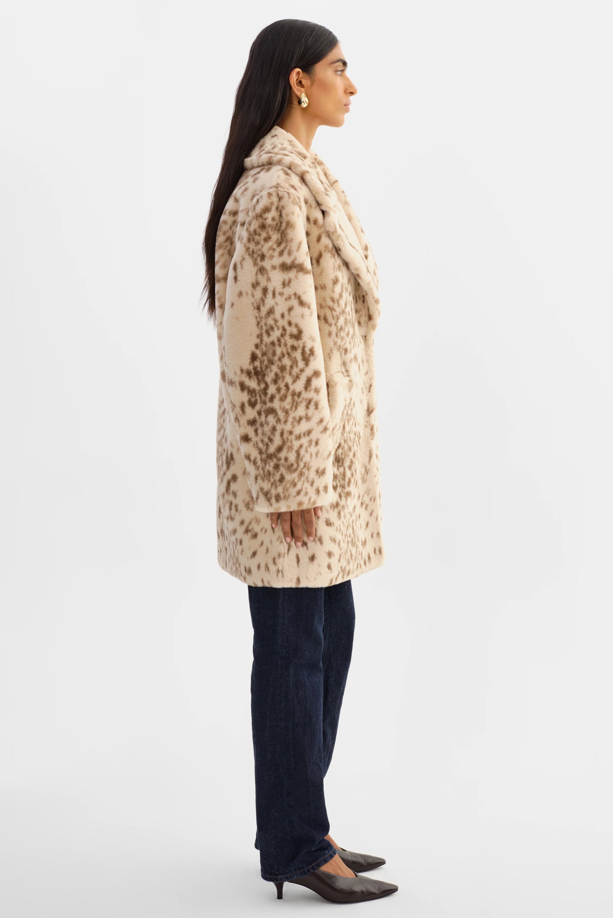 LEO BOUTIQUE Linnea Leo Coat | Beige Leopard LAMARQUE