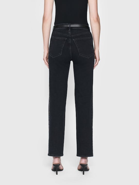 LEO BOUTIQUE Le Sleek Straight Studded Astronaut FRAME DENIM