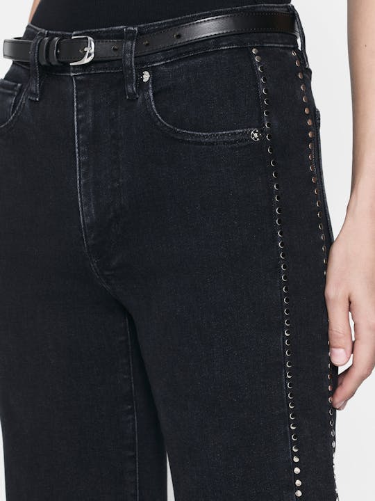 LEO BOUTIQUE Le Sleek Straight Studded Astronaut FRAME DENIM