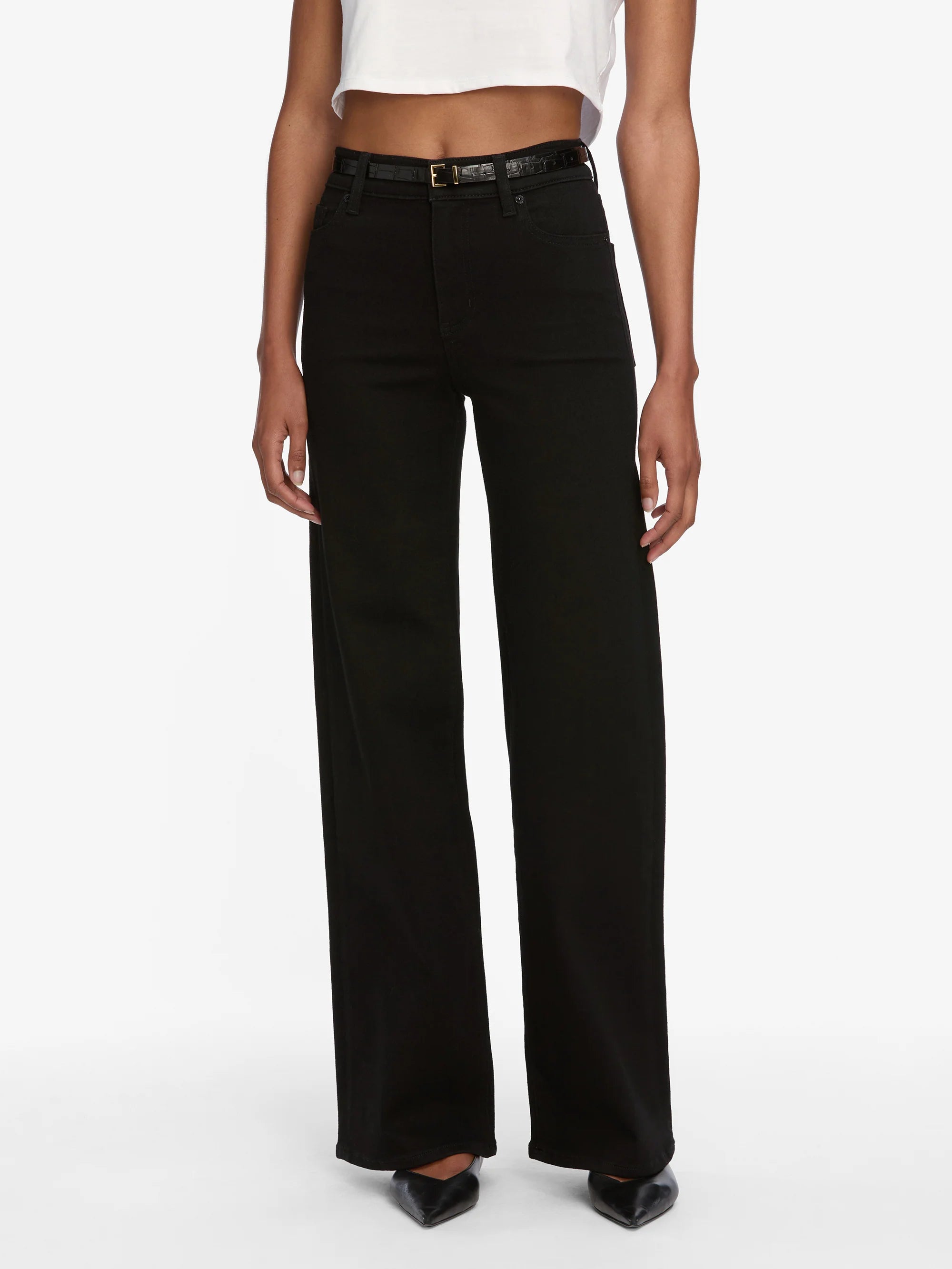 LEO BOUTIQUE Le Slim Palazzo | Black FRAME DENIM