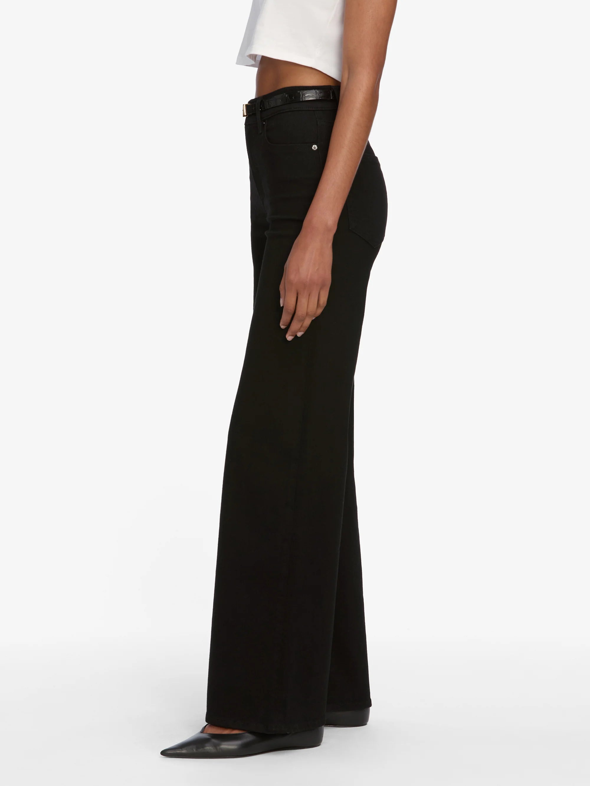 LEO BOUTIQUE Le Slim Palazzo | Black FRAME DENIM