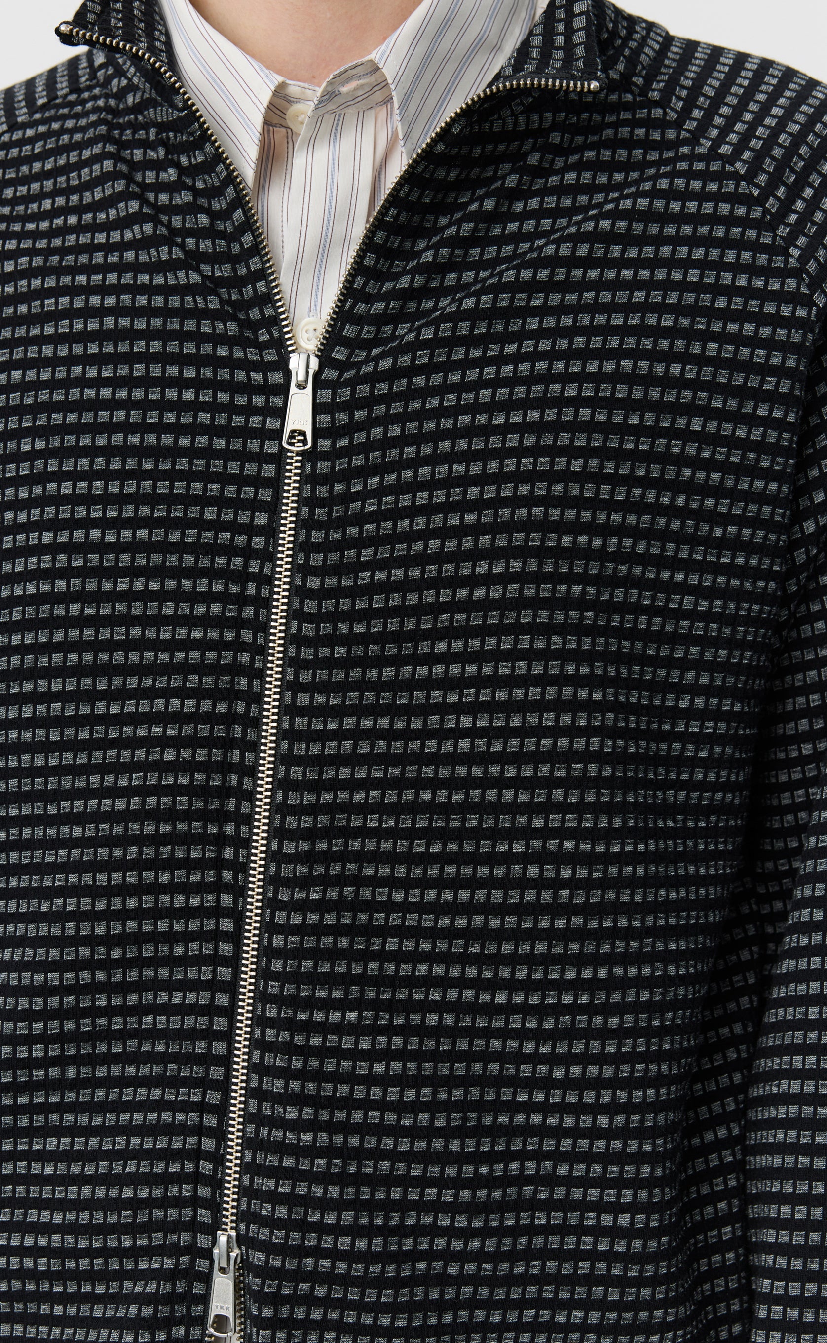 MFPEN Leisure Zip Up | Black Experienced Check LEO BOUTIQUE