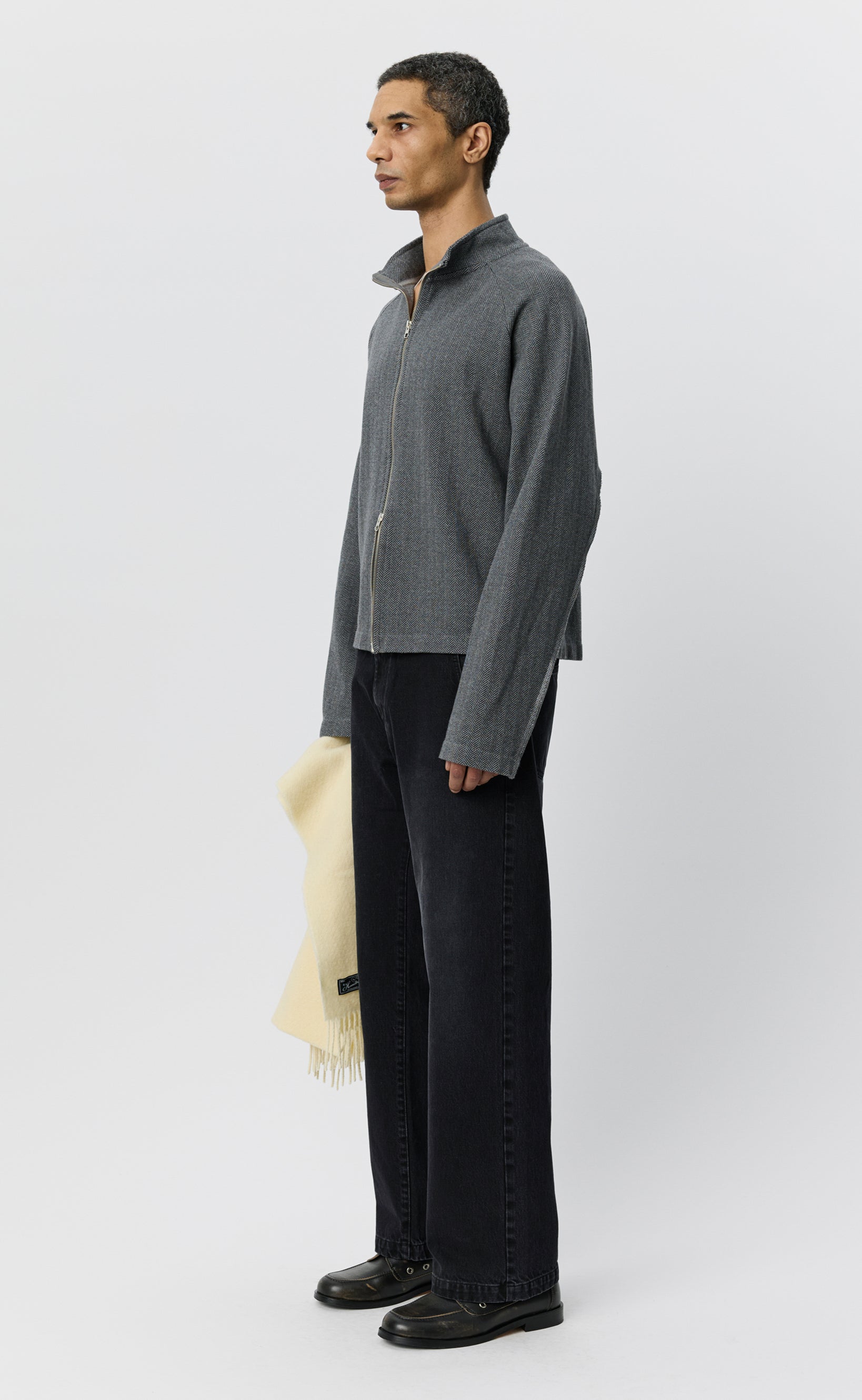 MFPWN Leisure Zip Up | Grey Herringbone LEO BOUTIQUE