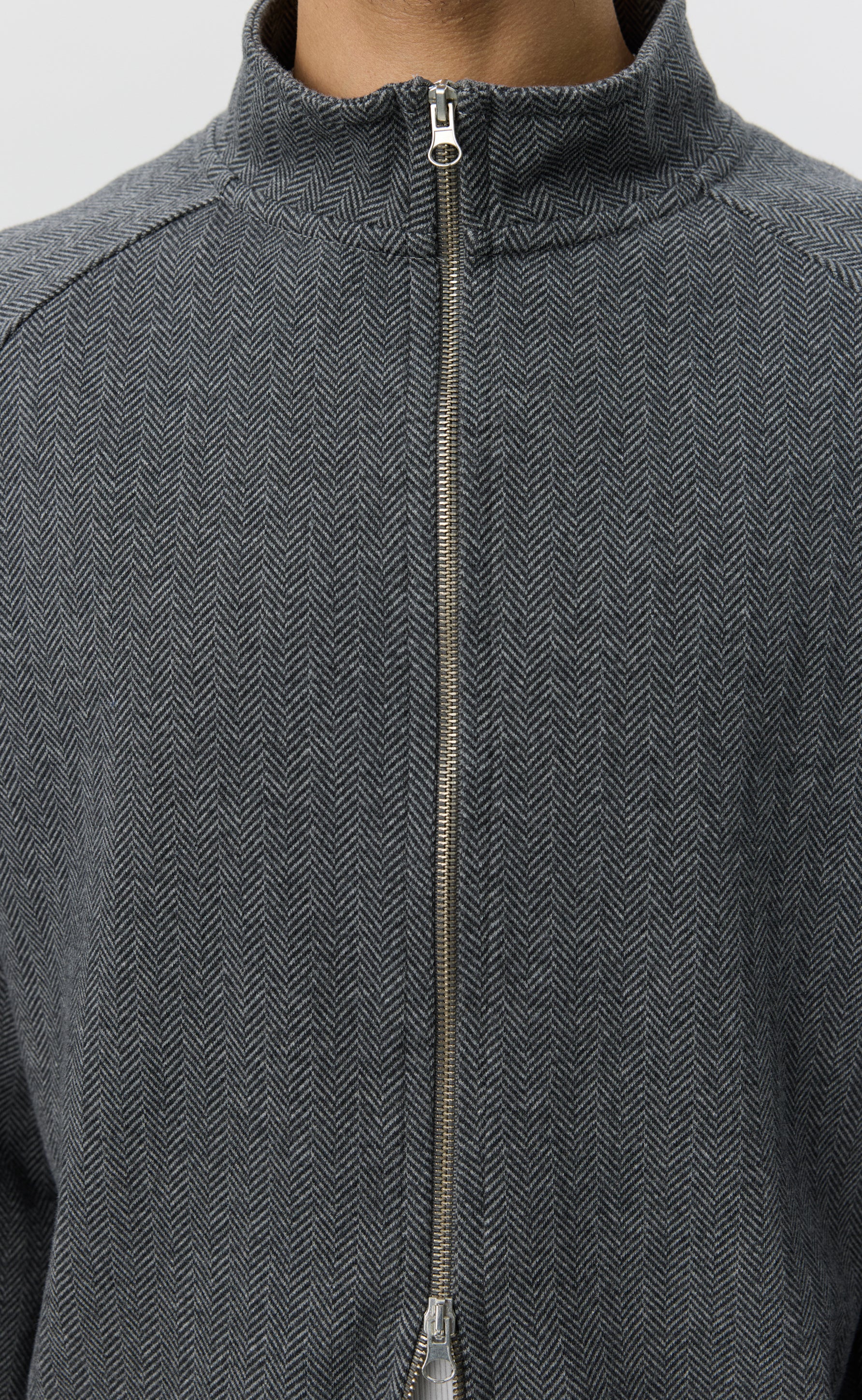 MFPWN Leisure Zip Up | Grey Herringbone LEO BOUTIQUE