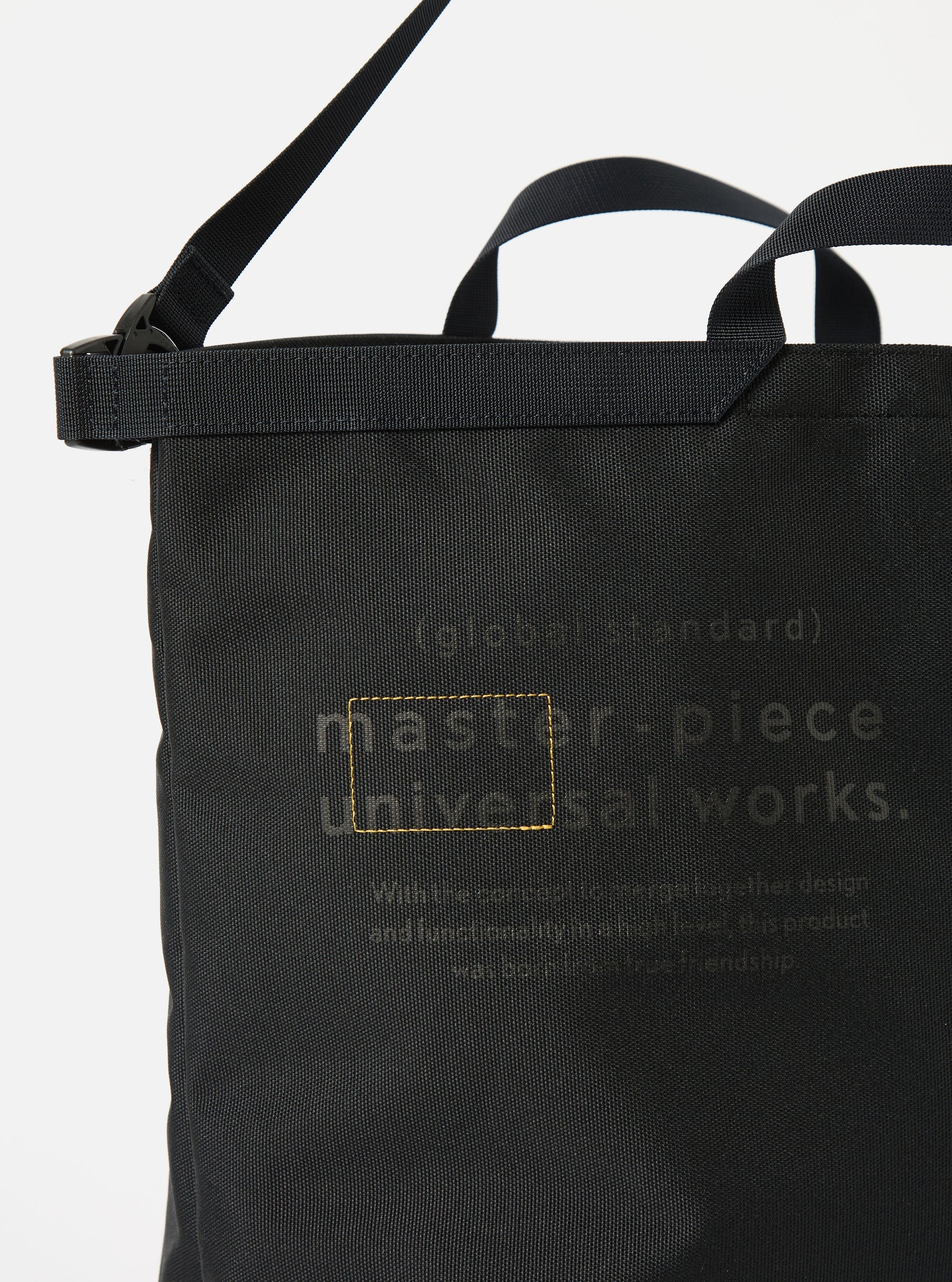UNIVERSAL WORKS x Master-piece Large Tote Bag | Black LEO BOUTIQUE