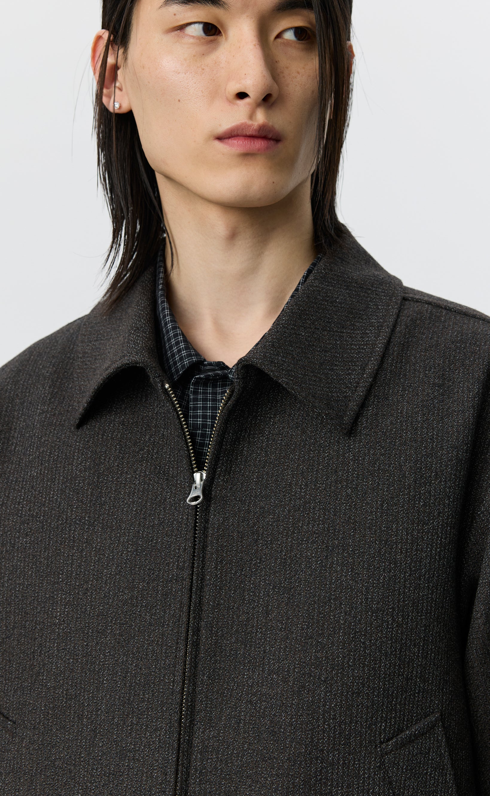MFPEN Mail Jacket | Brown Melange Stripe LEO BOUTIQUE