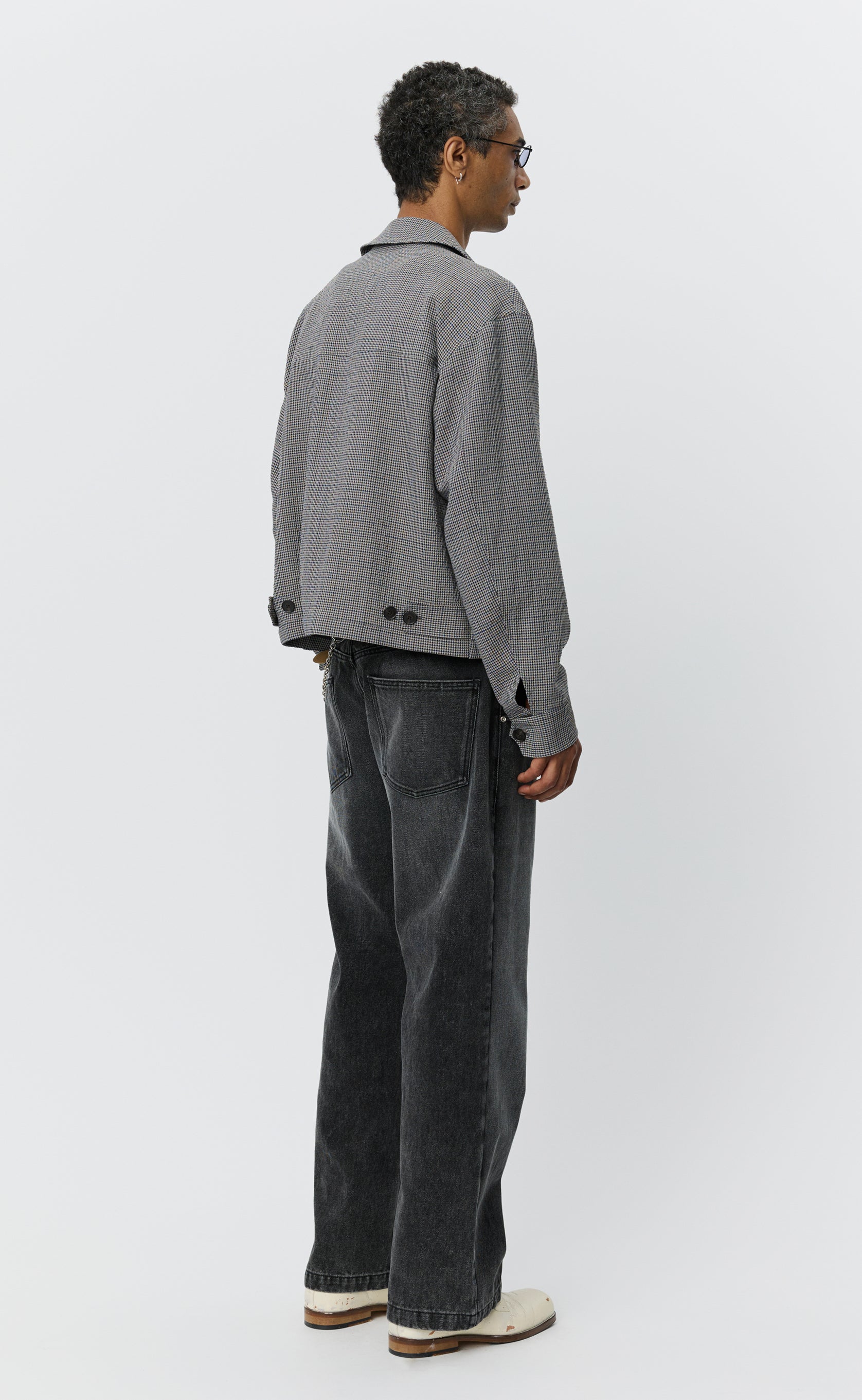 MFPEN Mail Jacket | Taupe Check LEO BOUTIQUE