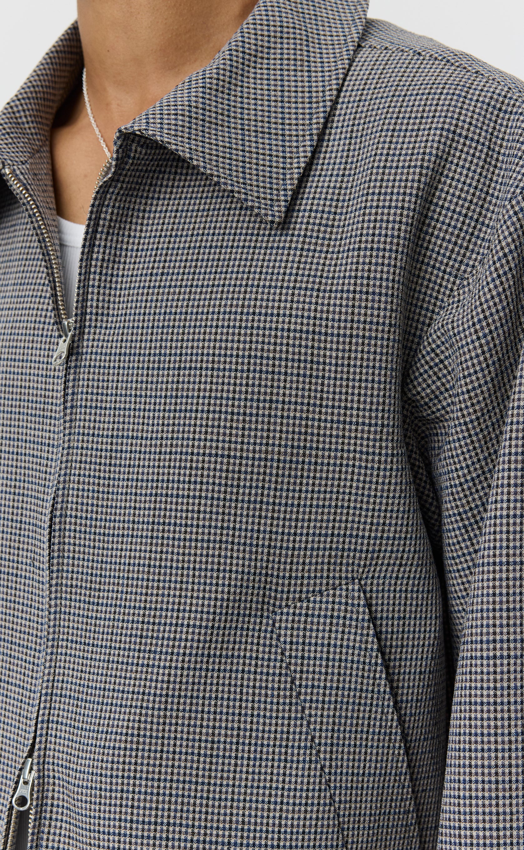 MFPEN Mail Jacket | Taupe Check LEO BOUTIQUE