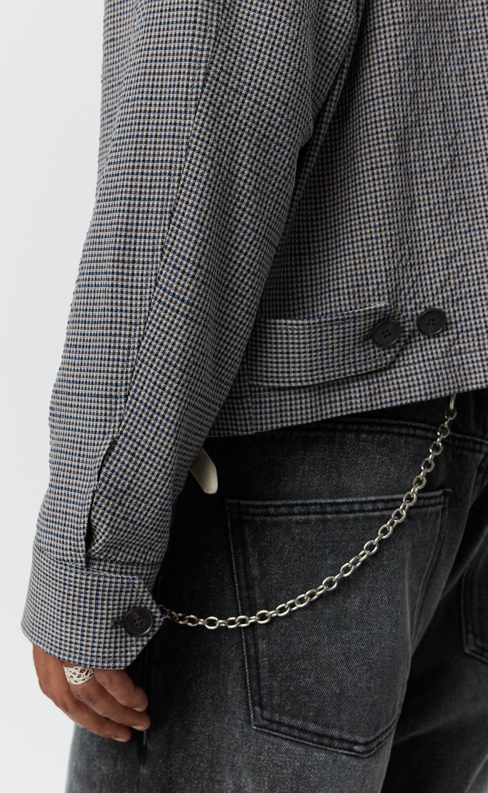 MFPEN Mail Jacket | Taupe Check LEO BOUTIQUE