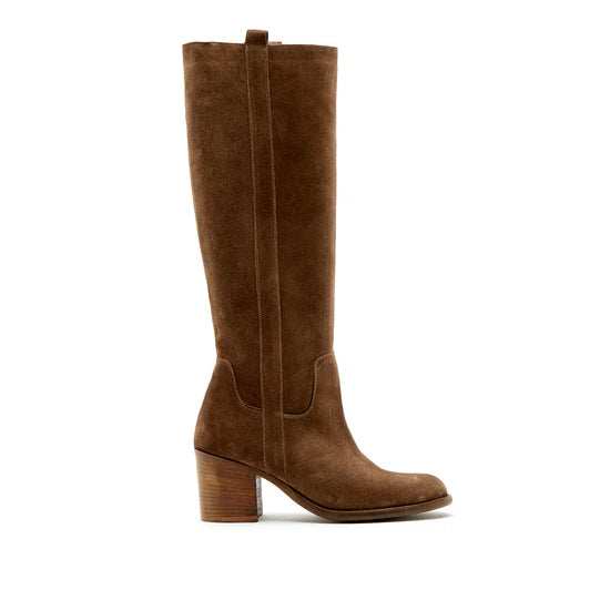 LEO BOUTIQUE Margo Suede Tall Boot Tan SISTER X SOEUR 