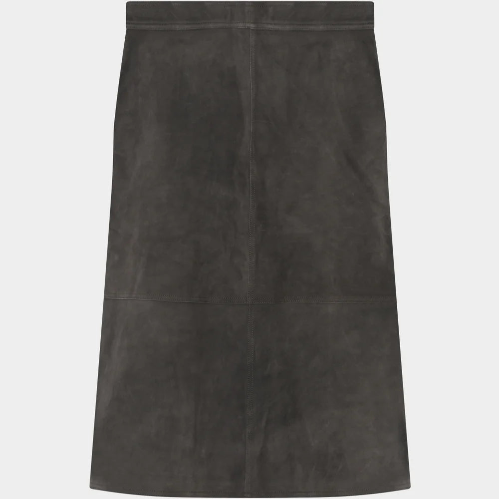 LEO BOUTIQUE Melo Suede Midi Skirt | Espresso DAY Birger et Mikkelsen