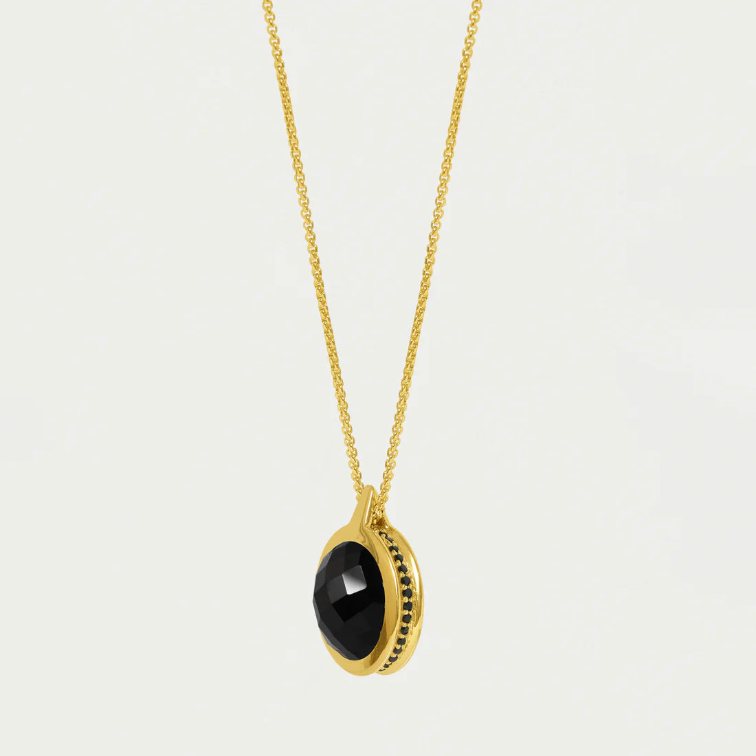 DEAN DAVIDSON Ipanema Gemstone Pendant | Gold/Tigers eye/Black Onyx LEO BOUTIQUE