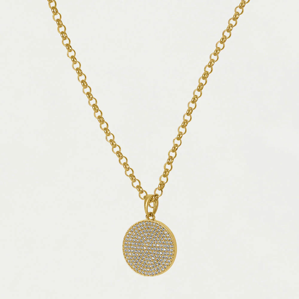 Mirabeaux Pave Long Pendant | Gold/CZ