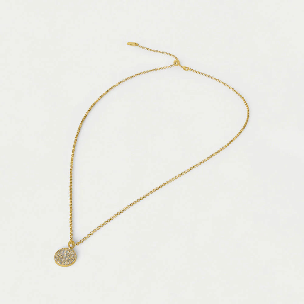 Mirabeaux Pave Long Pendant | Gold/CZ