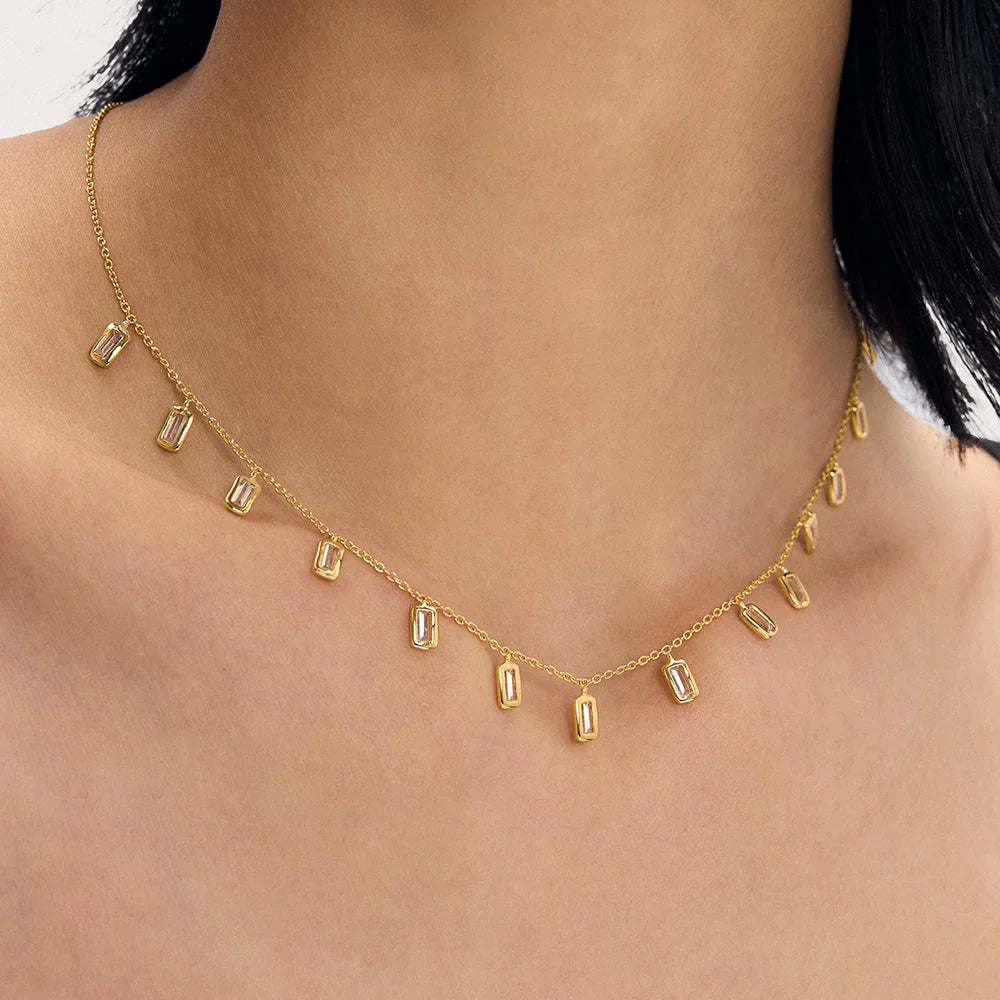 LEO BOUTIQUE Gia Charm Necklace I Silver N1121-G-WTP DEAN DAVIDSON