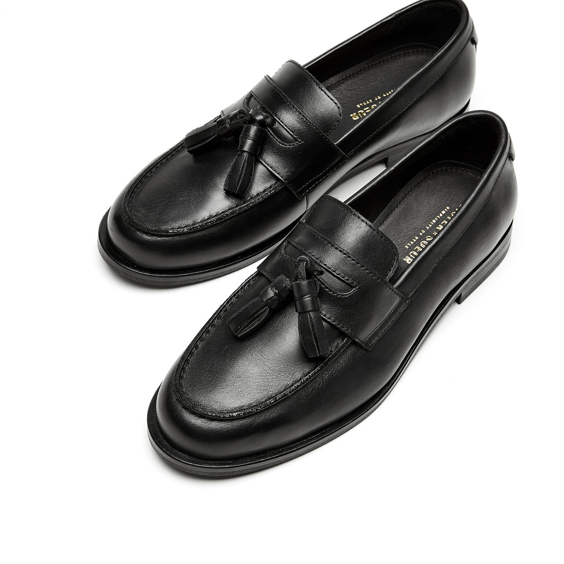 morgan leather tassle loafer | black