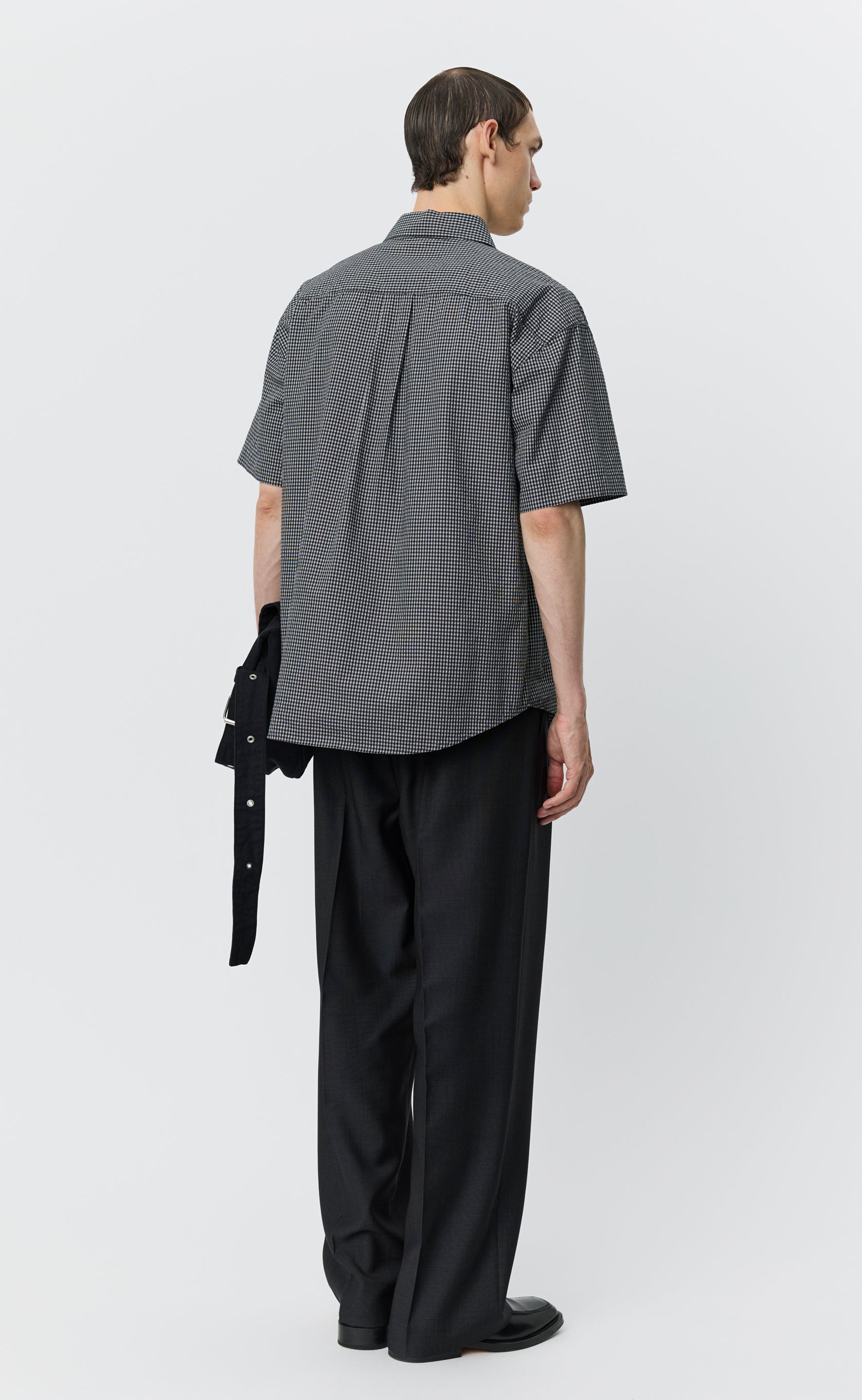 MFPEN new input shirt | Black experienced Check LEO BOUTIQUE