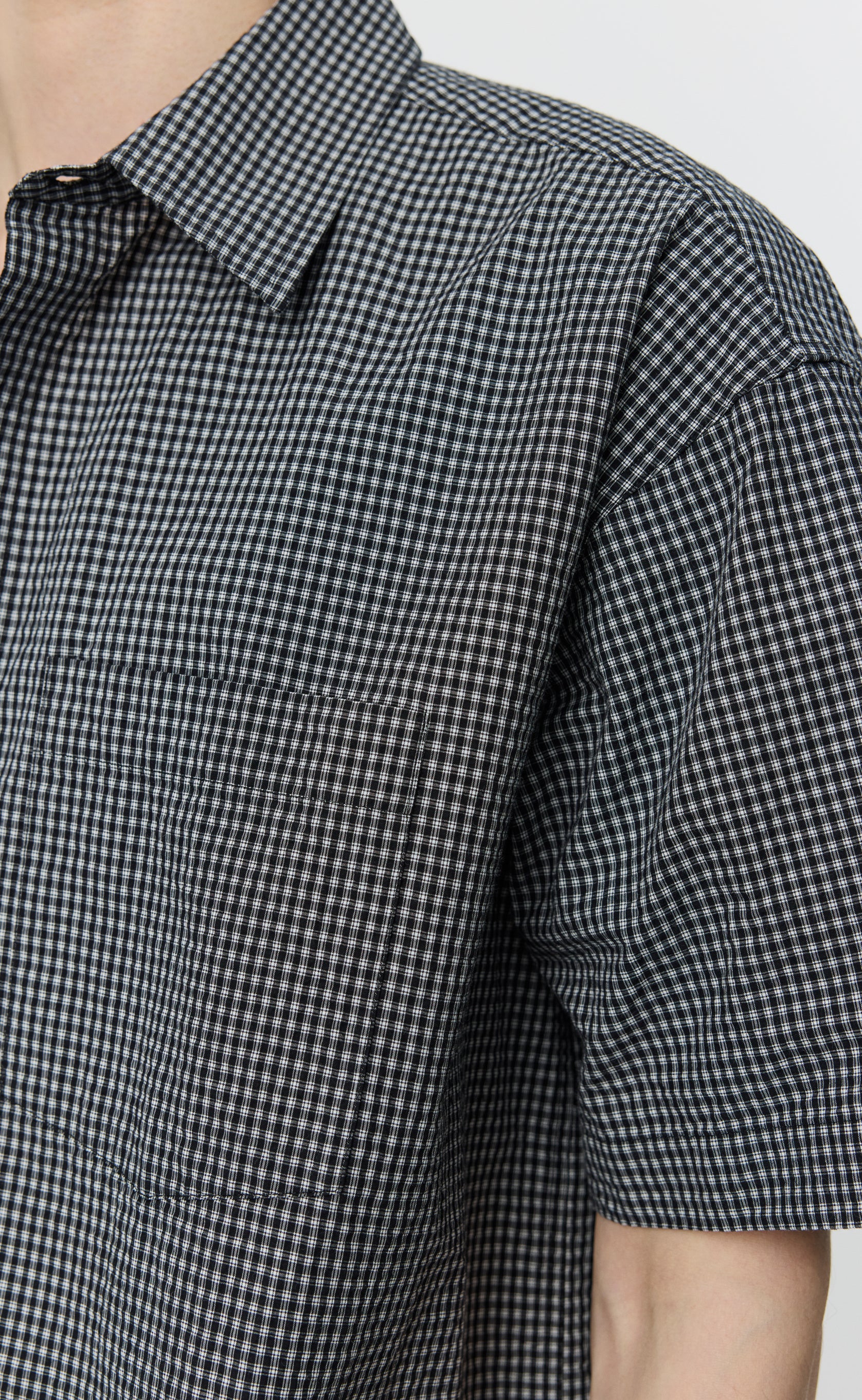 MFPEN new input shirt | Black experienced Check LEO BOUTIQUE