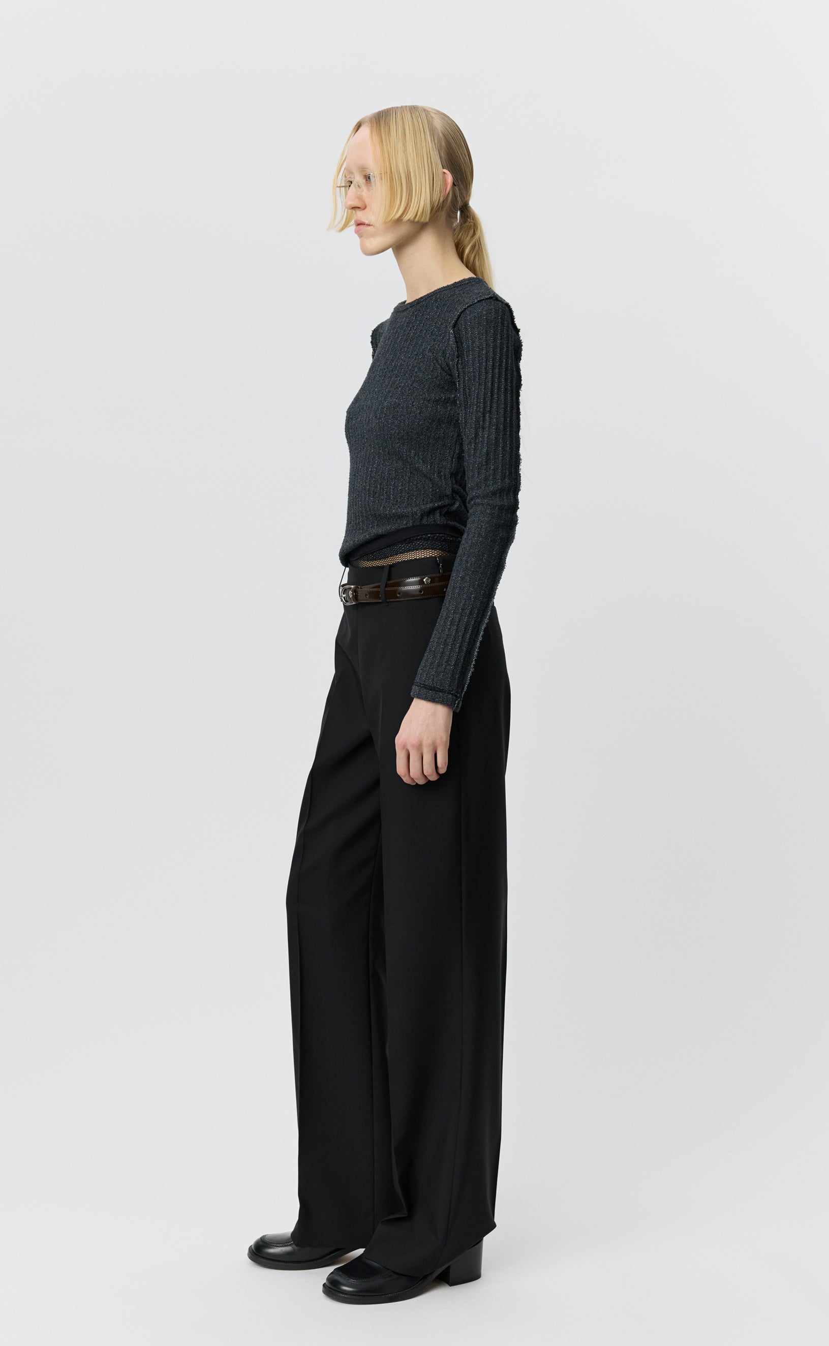 MFPEN New Taper Trouser | Black Dry Wool LEO BOUTIQUE