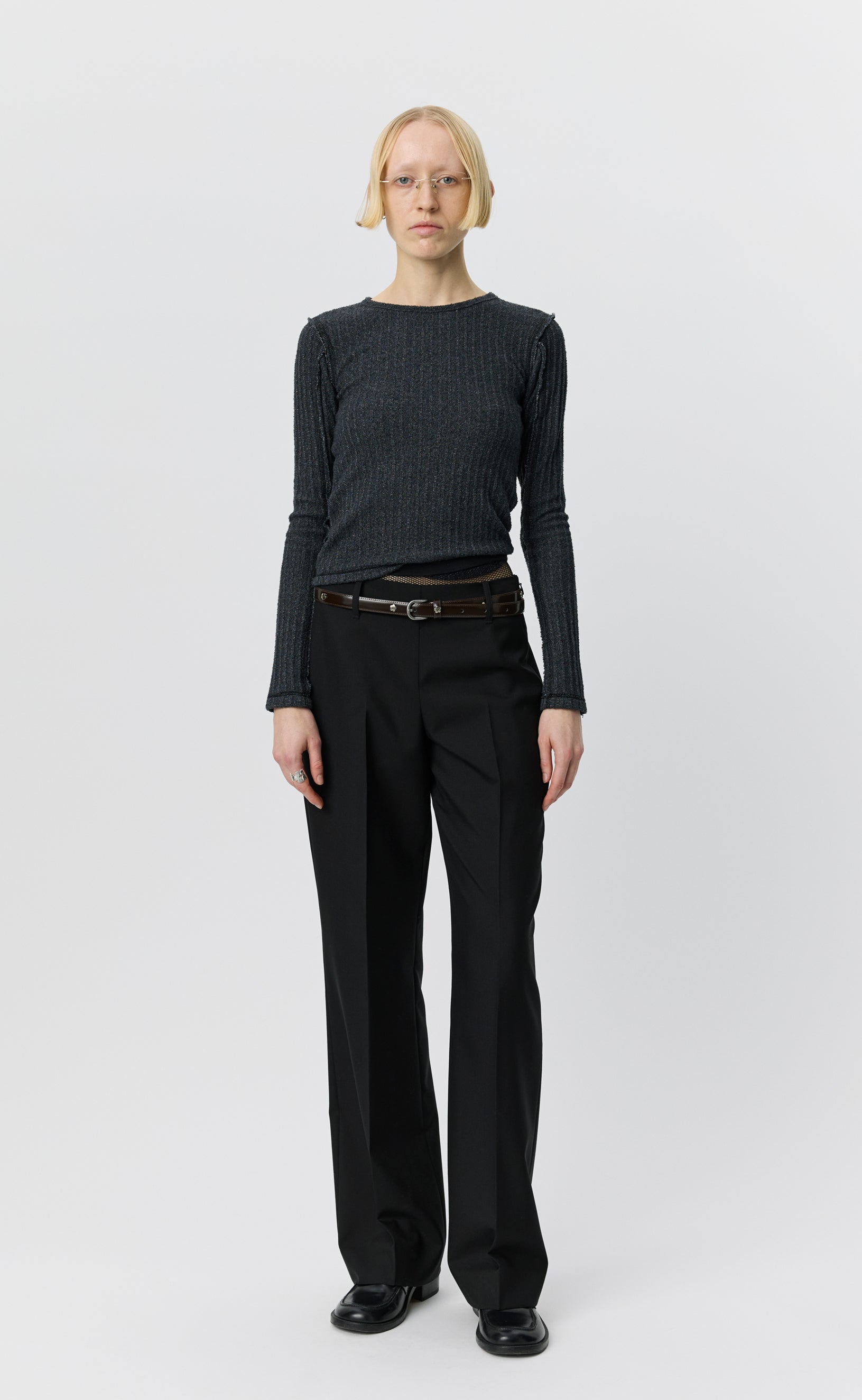 MFPEN New Taper Trouser | Black Dry Wool LEO BOUTIQUE