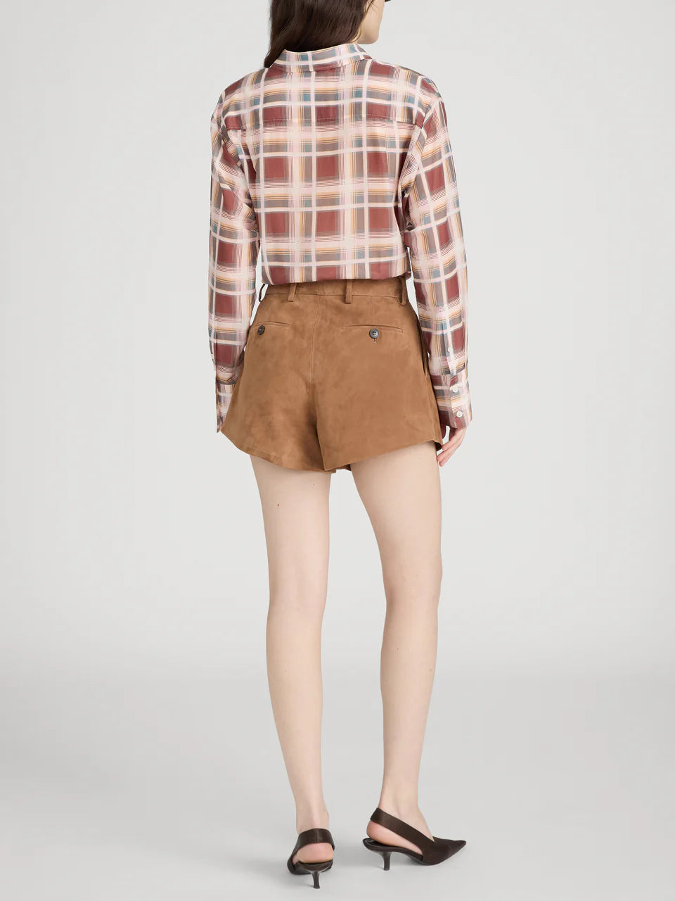 LEO BOUTIQUE The Boy Shirt | Silver Peony Plaid FRAME DENIM