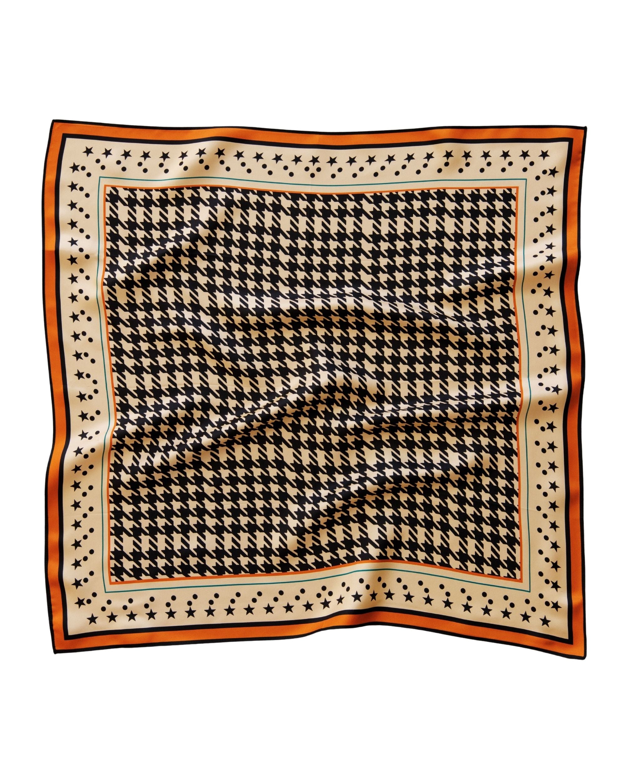 LEO BOUTIQUE Aria Printed Scarf | Natural/Black Multi PALM PALM