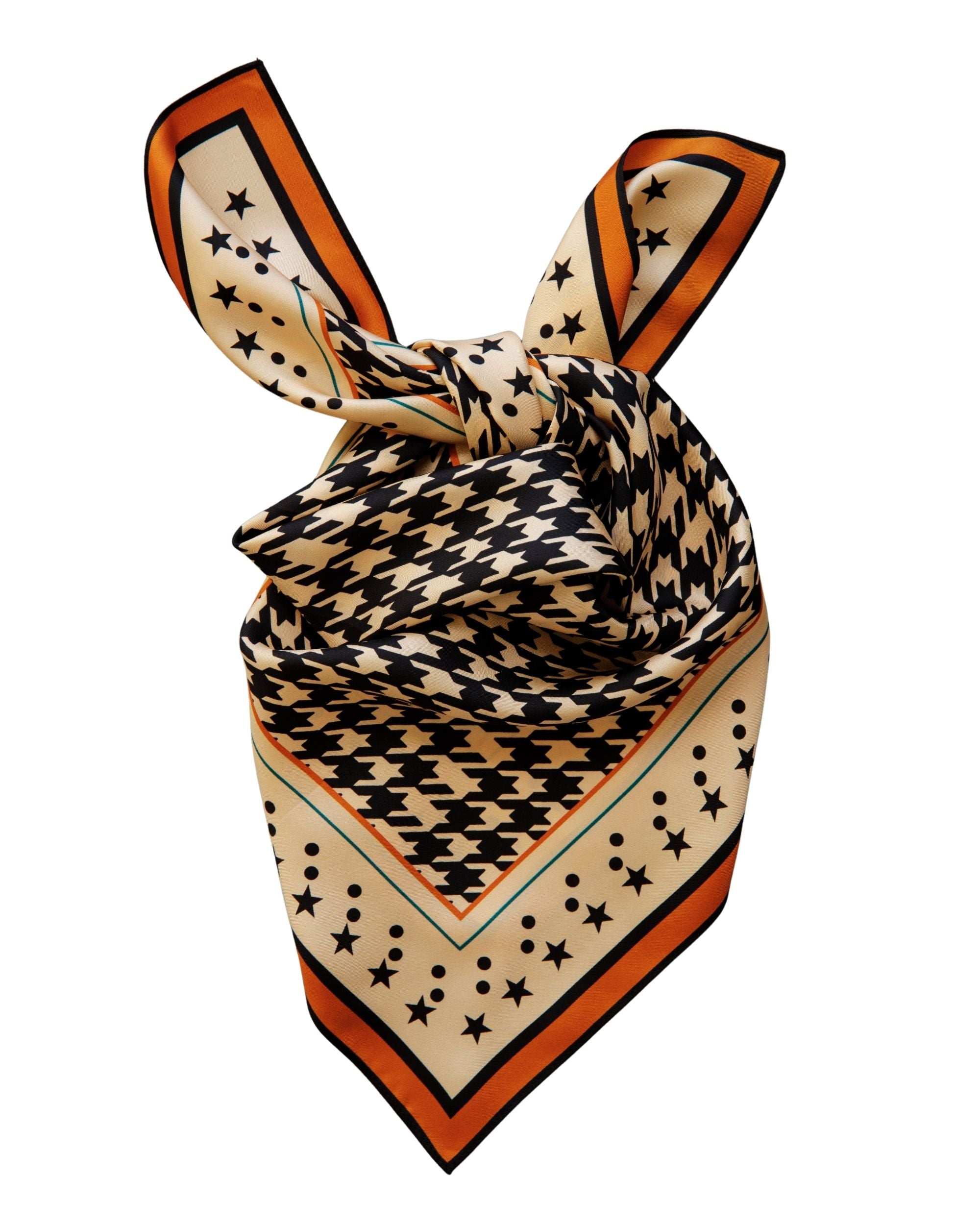 LEO BOUTIQUE Aria Printed Scarf | Natural/Black Multi PALM PALM