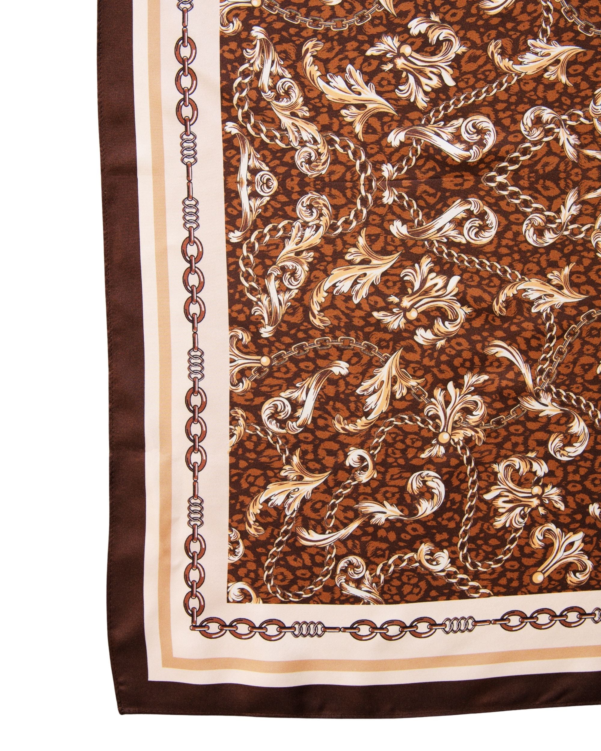 LEO BOUTIQUE Astrid Printed Scarf | Brown Multi PALM PALM