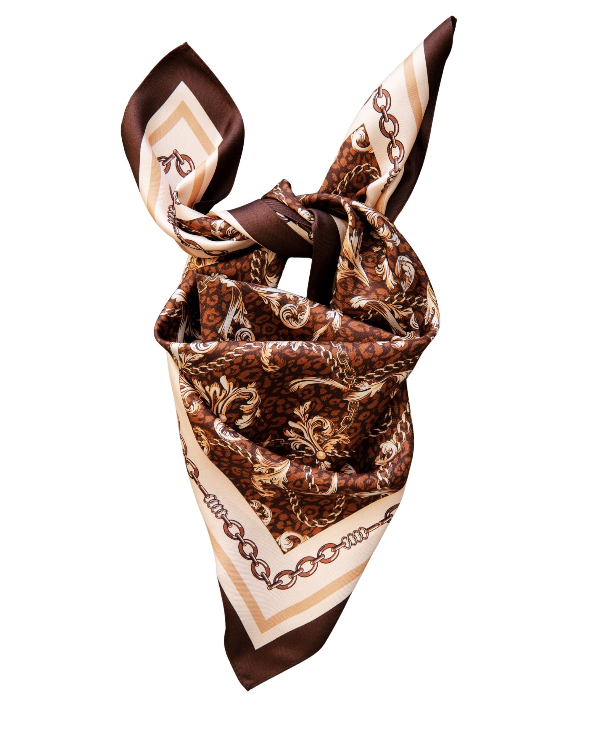 LEO BOUTIQUE Astrid Printed Scarf | Brown Multi PALM PALM