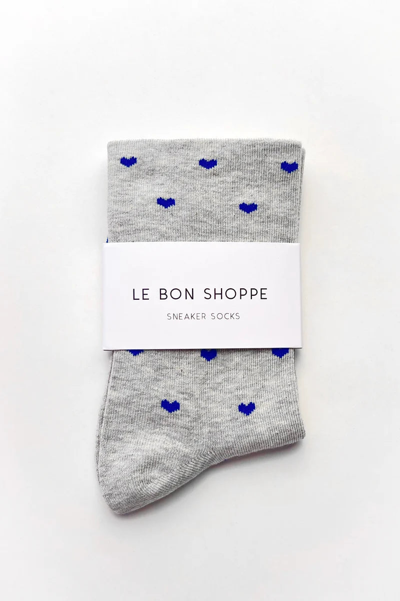 LE BON SHOPPE Sneaker Sock | Melange Grey/Cobalt LEO BOUTIQUE