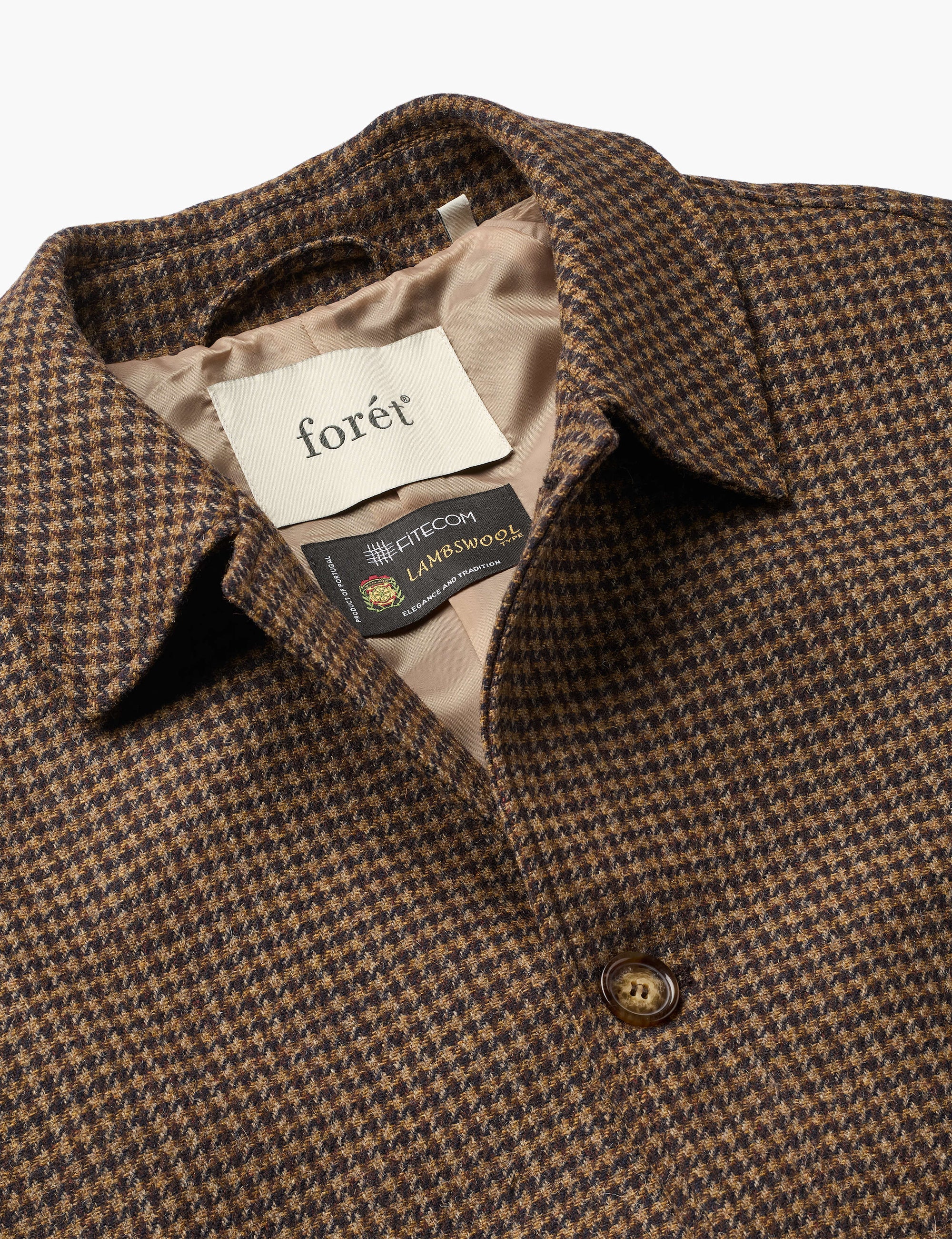 FORET Pine Wool Coat | Check LEO BOUTIQUE