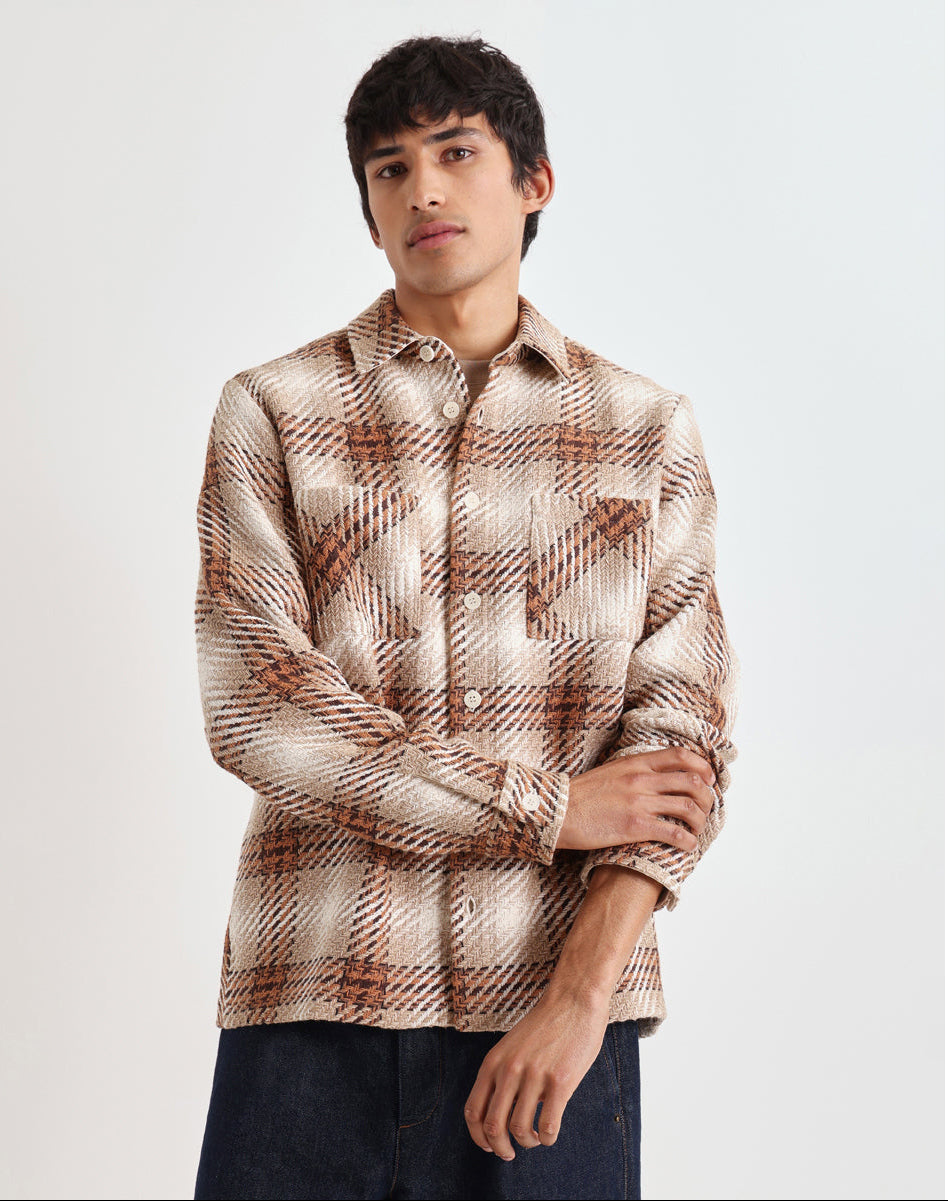 Wx London Whiting Overshirt Natural + Ecru Leo Boutique