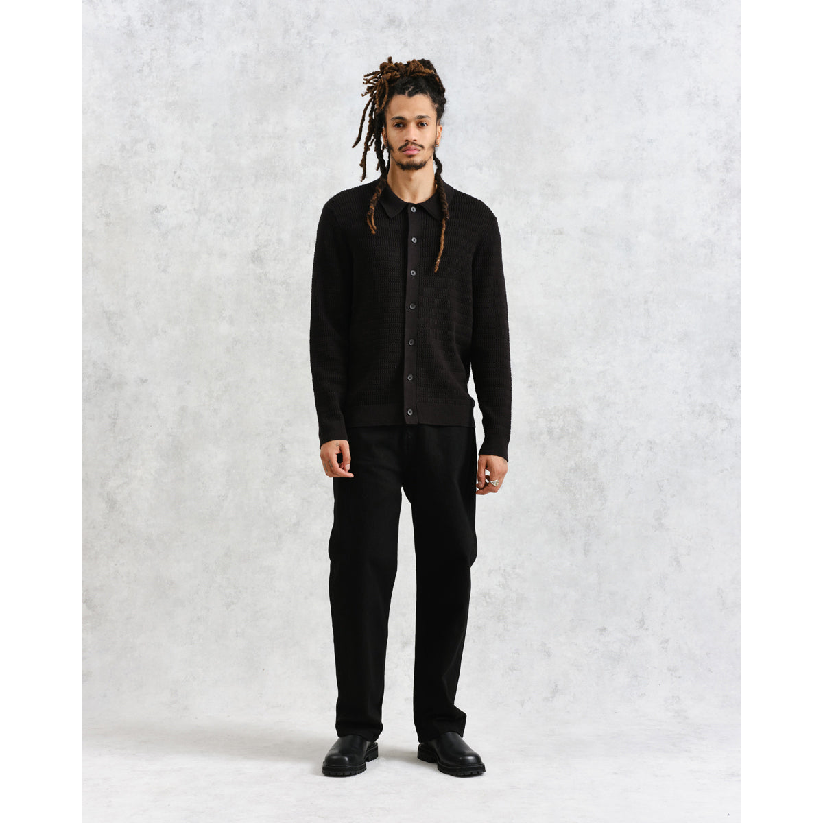 LEO BOUTIQUE Tristan L/S Shirt Black WAX LONDON