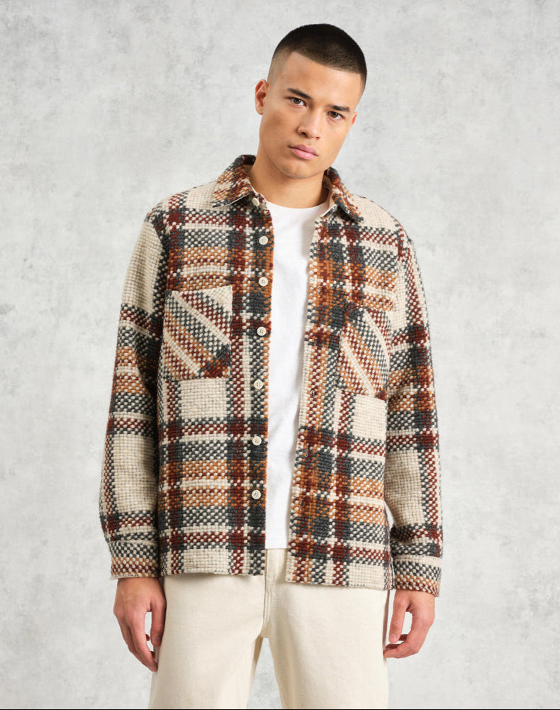 WAX LONDON Whiting OverShirt Wool Blend Bobble / Ecru/Multi LEO BOUTIQUE