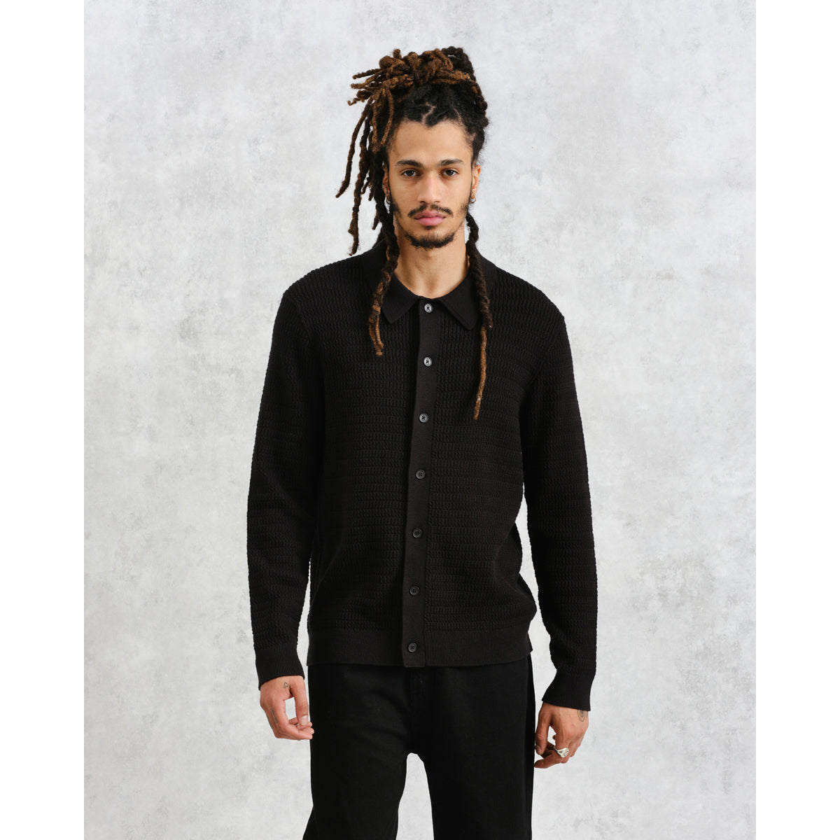 LEO BOUTIQUE Tristan L/S Shirt Black WAX LONDON