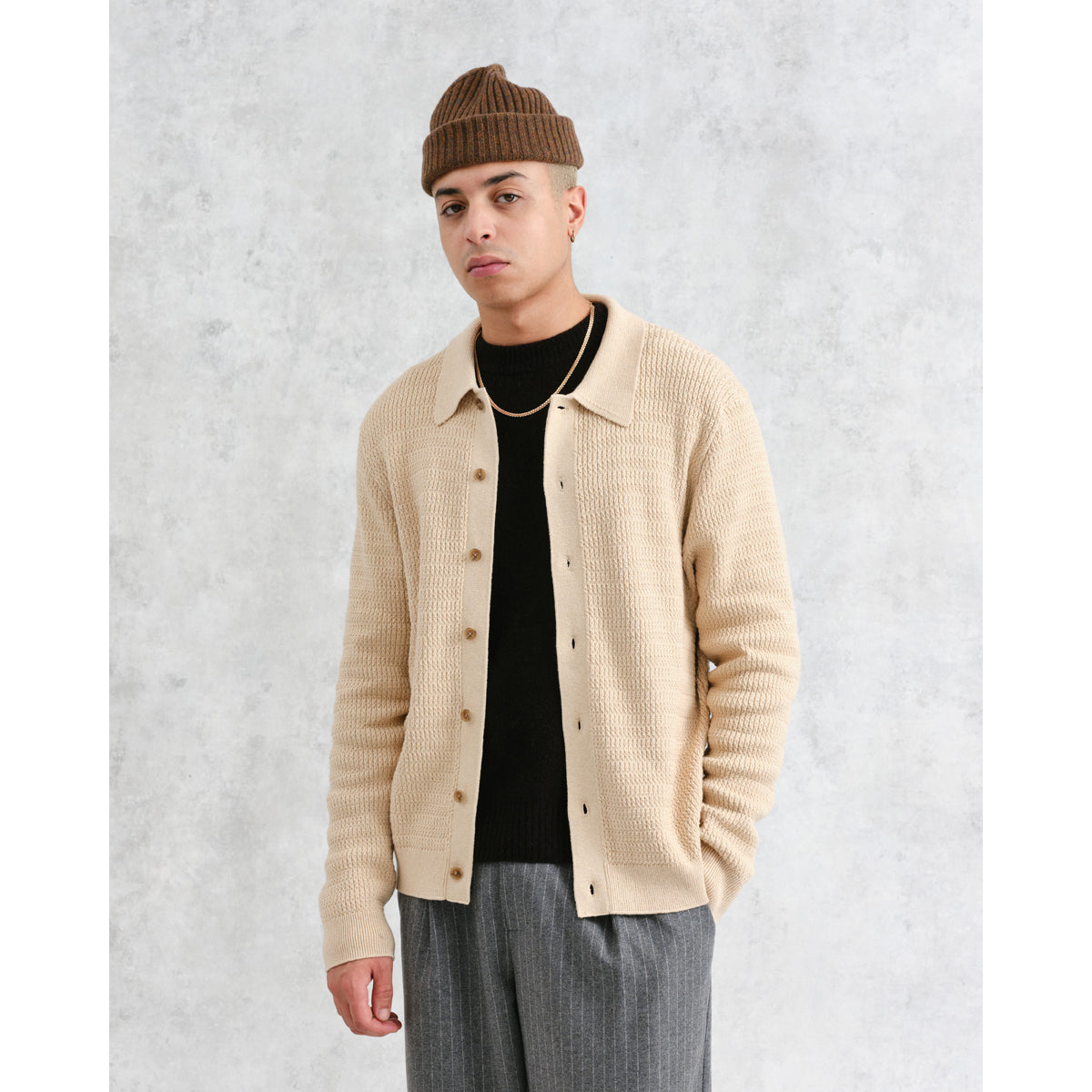 LEO BOUTIQUE Tristan L/S Shirt Sand WAX LONDON