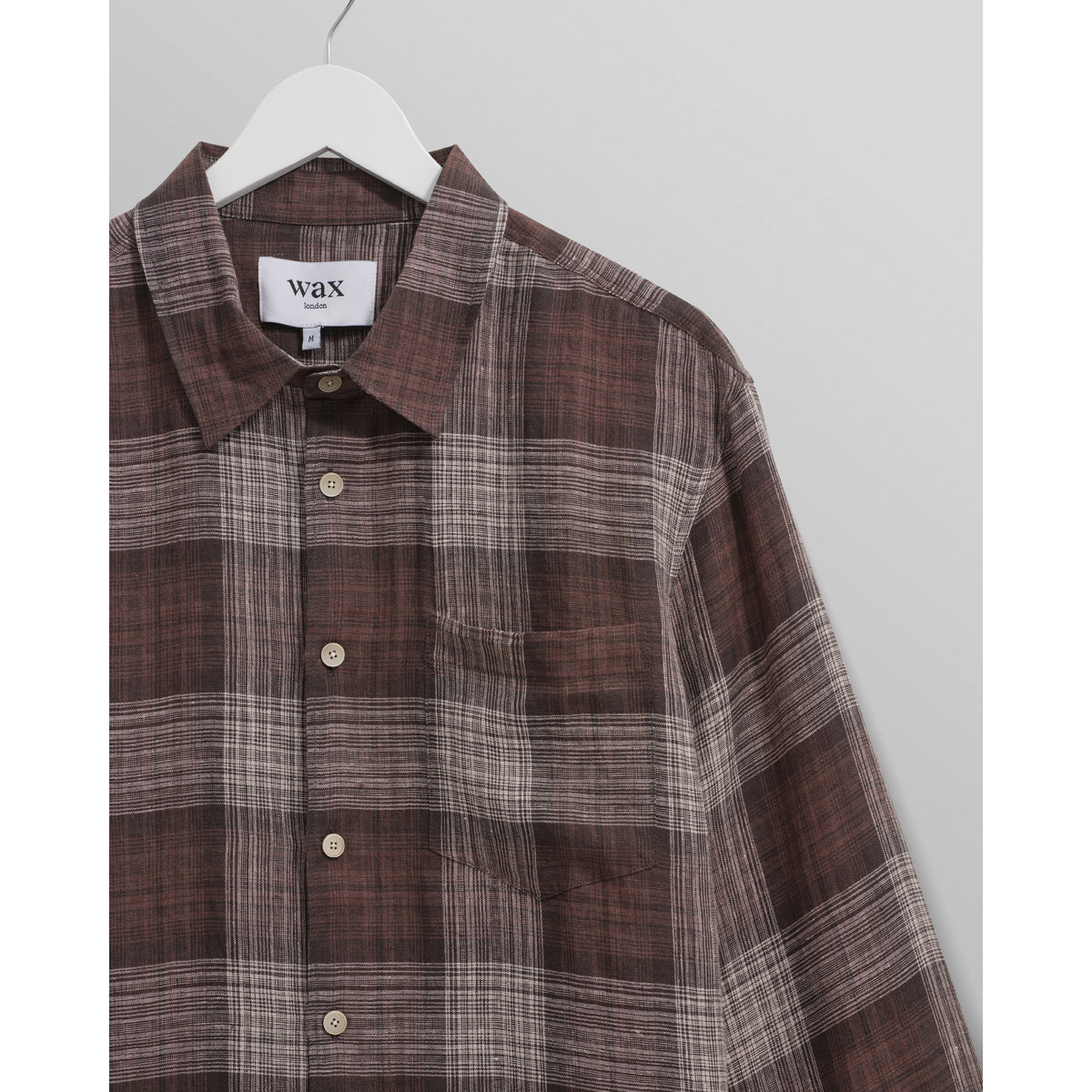 Jaunt L/S Shirt | Linen Check/Brown