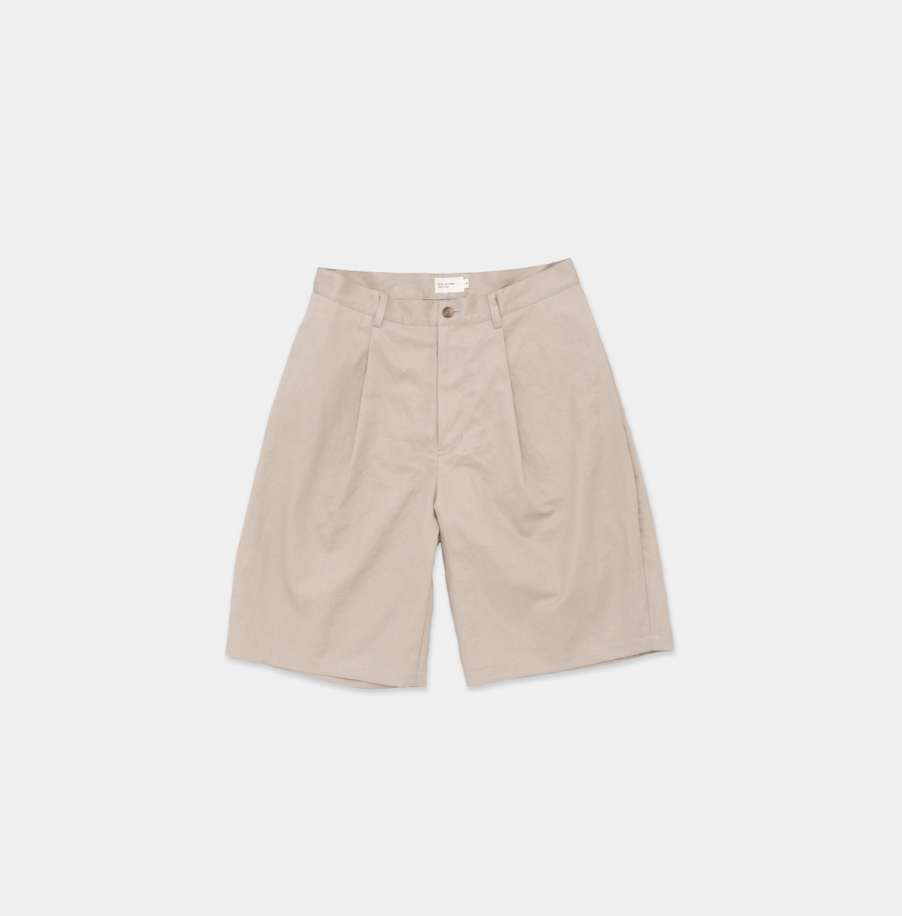 STILL BY HAND Linen Mixed Wide Shorts | Taupe LEO BOUTIQUE