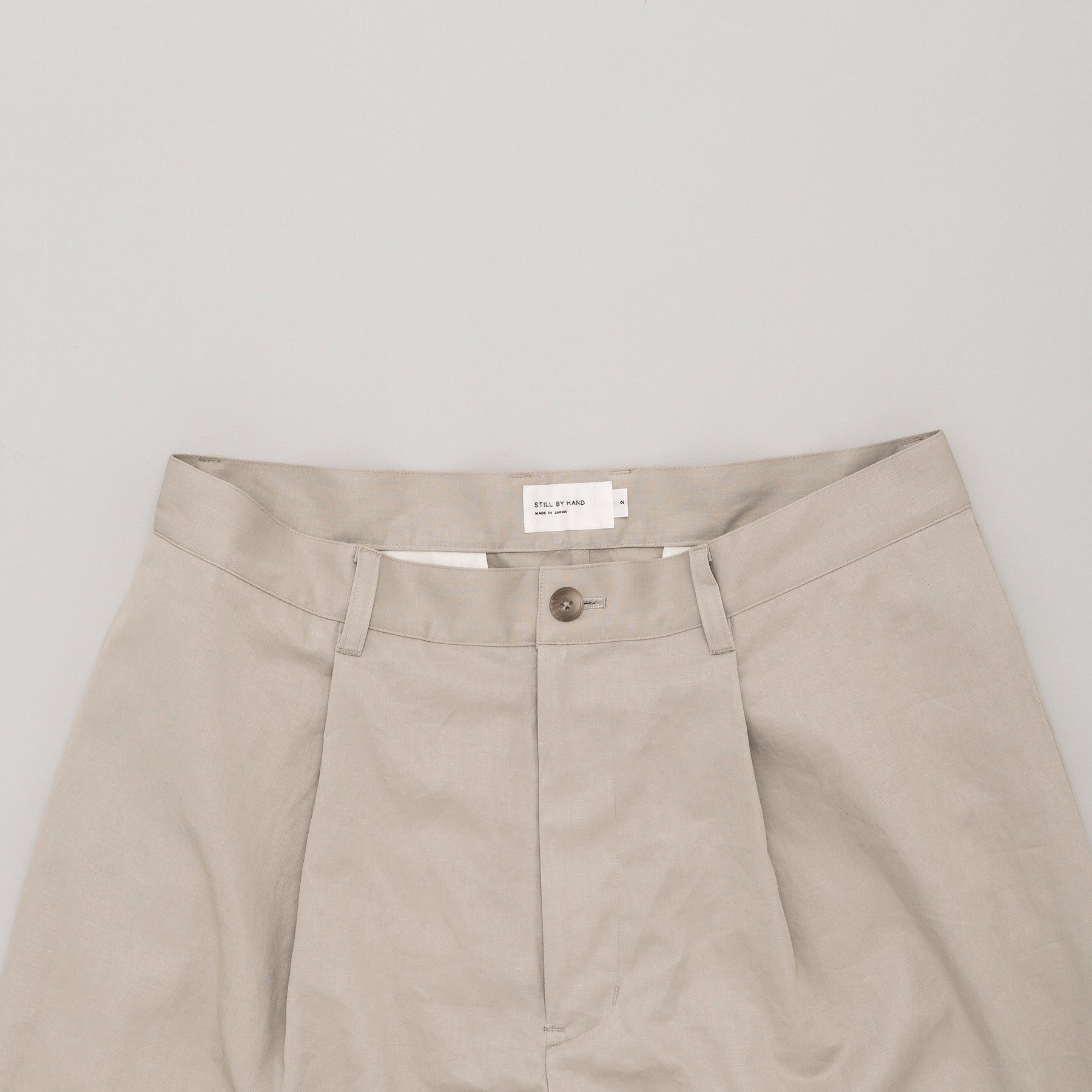STILL BY HAND Linen Mixed Wide Shorts | Taupe LEO BOUTIQUE