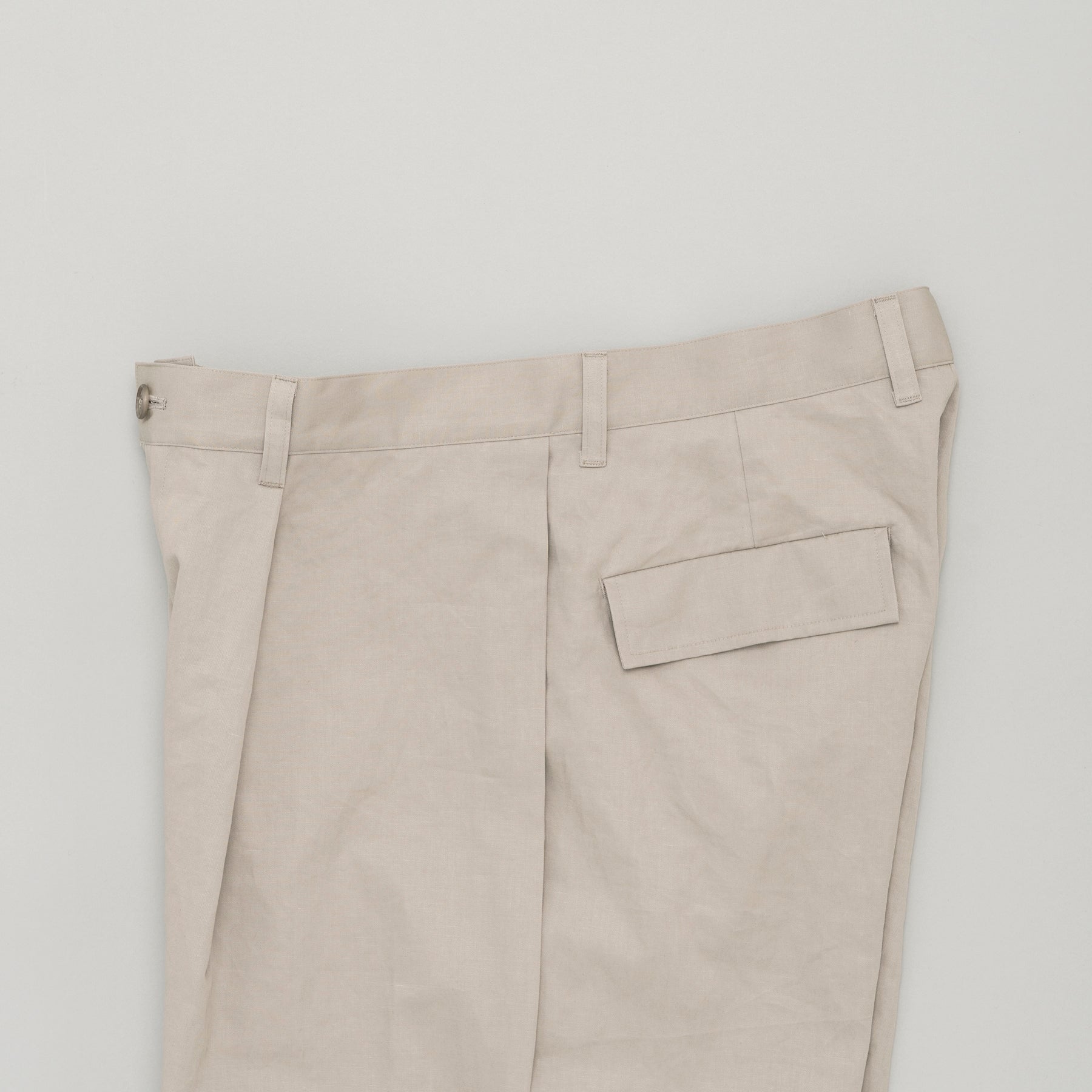 Linen Mixed Wide Shorts | Taupe