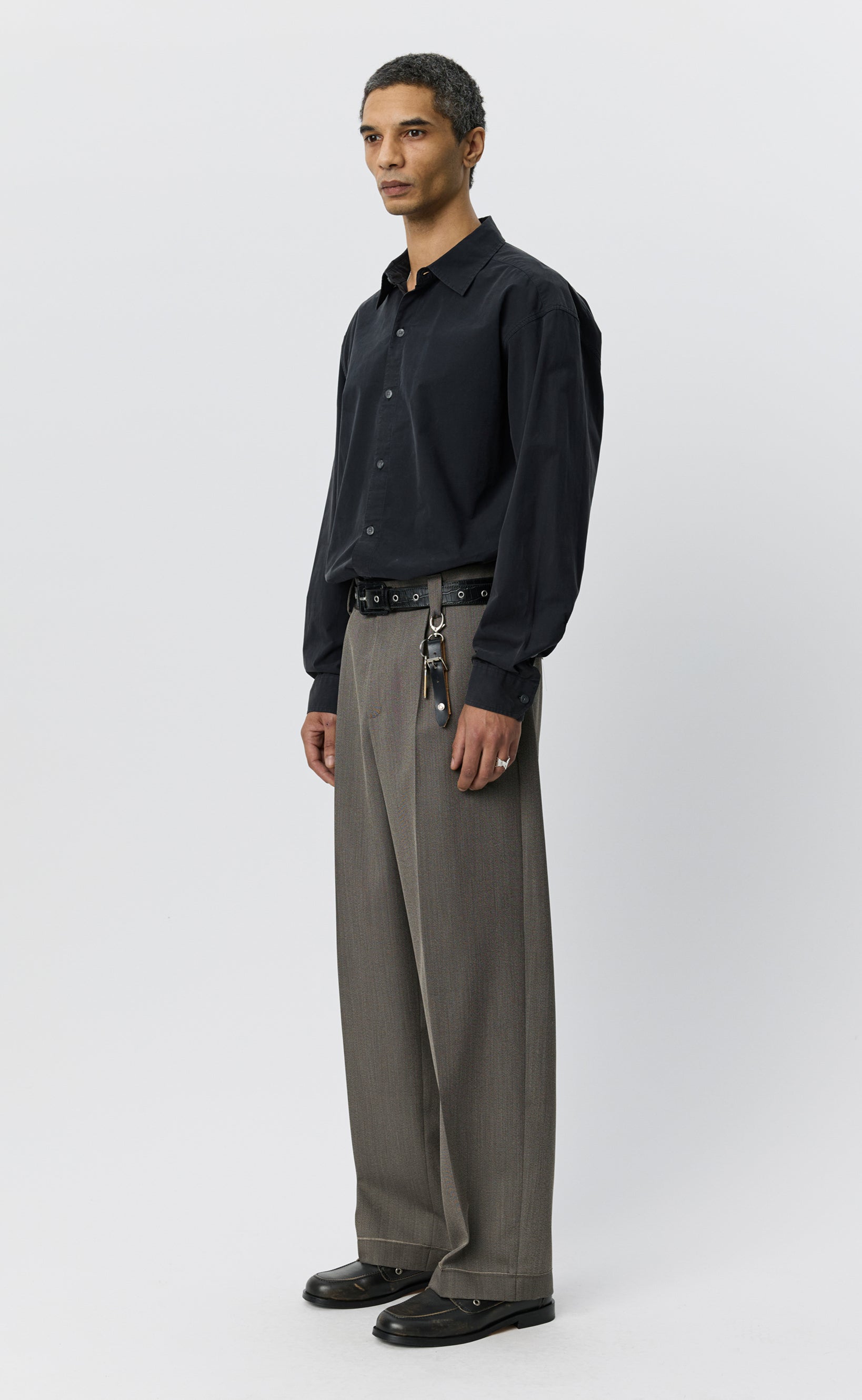 MFPEN Patch Trousers | Taupe Wool Twill LEO BOUTIQUE