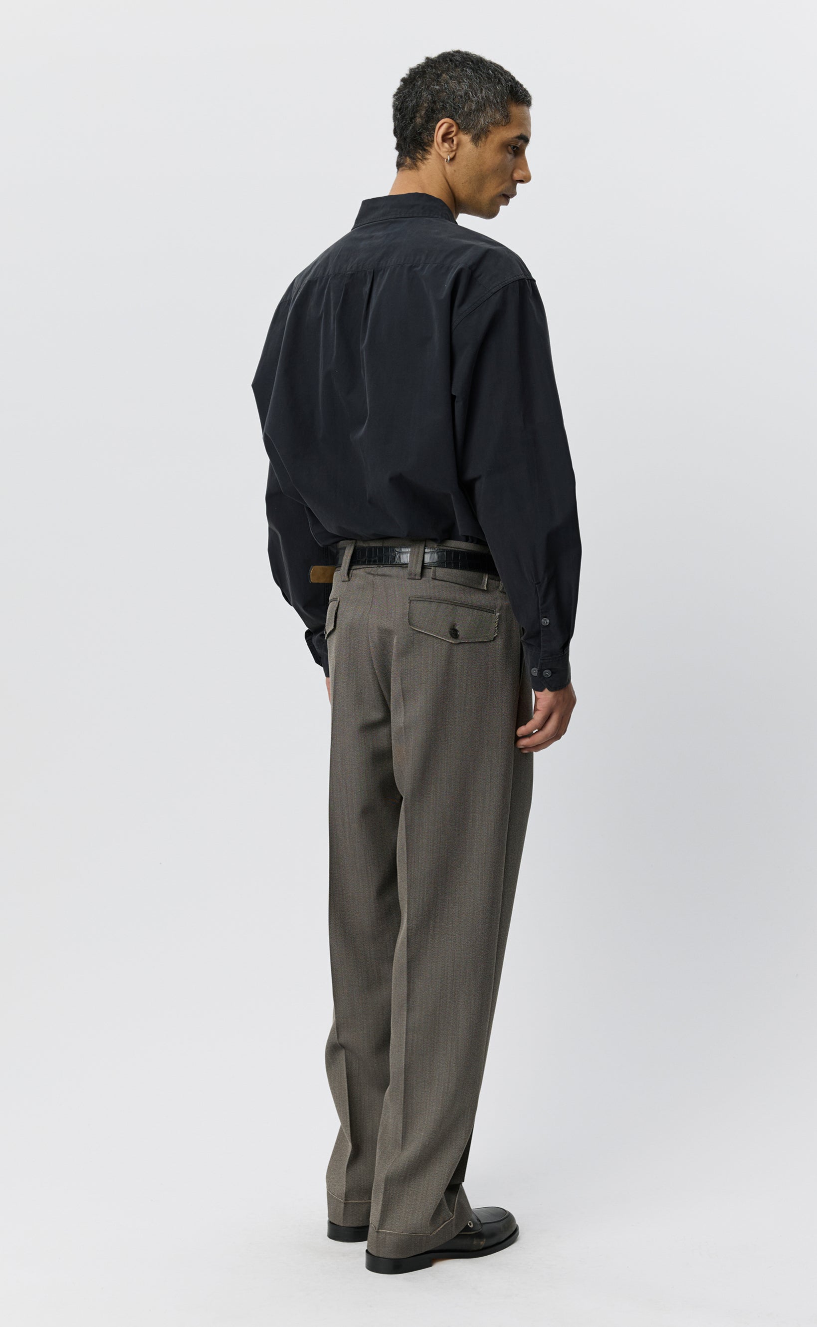 MFPEN Patch Trousers | Taupe Wool Twill LEO BOUTIQUE