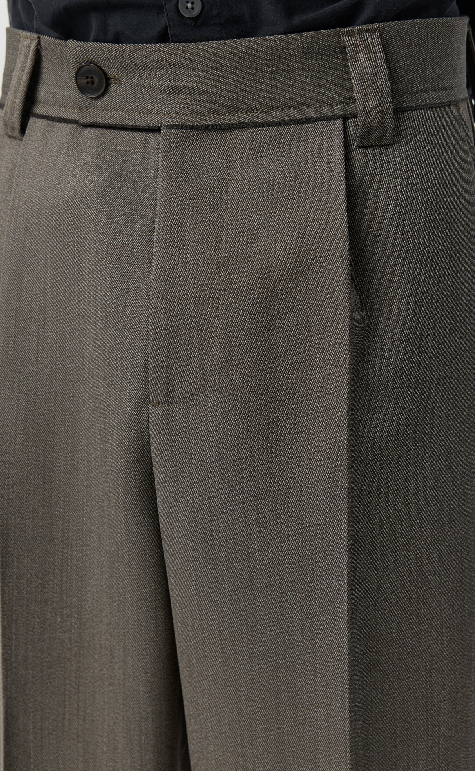 MFPEN Patch Trousers | Taupe Wool Twill LEO BOUTIQUE