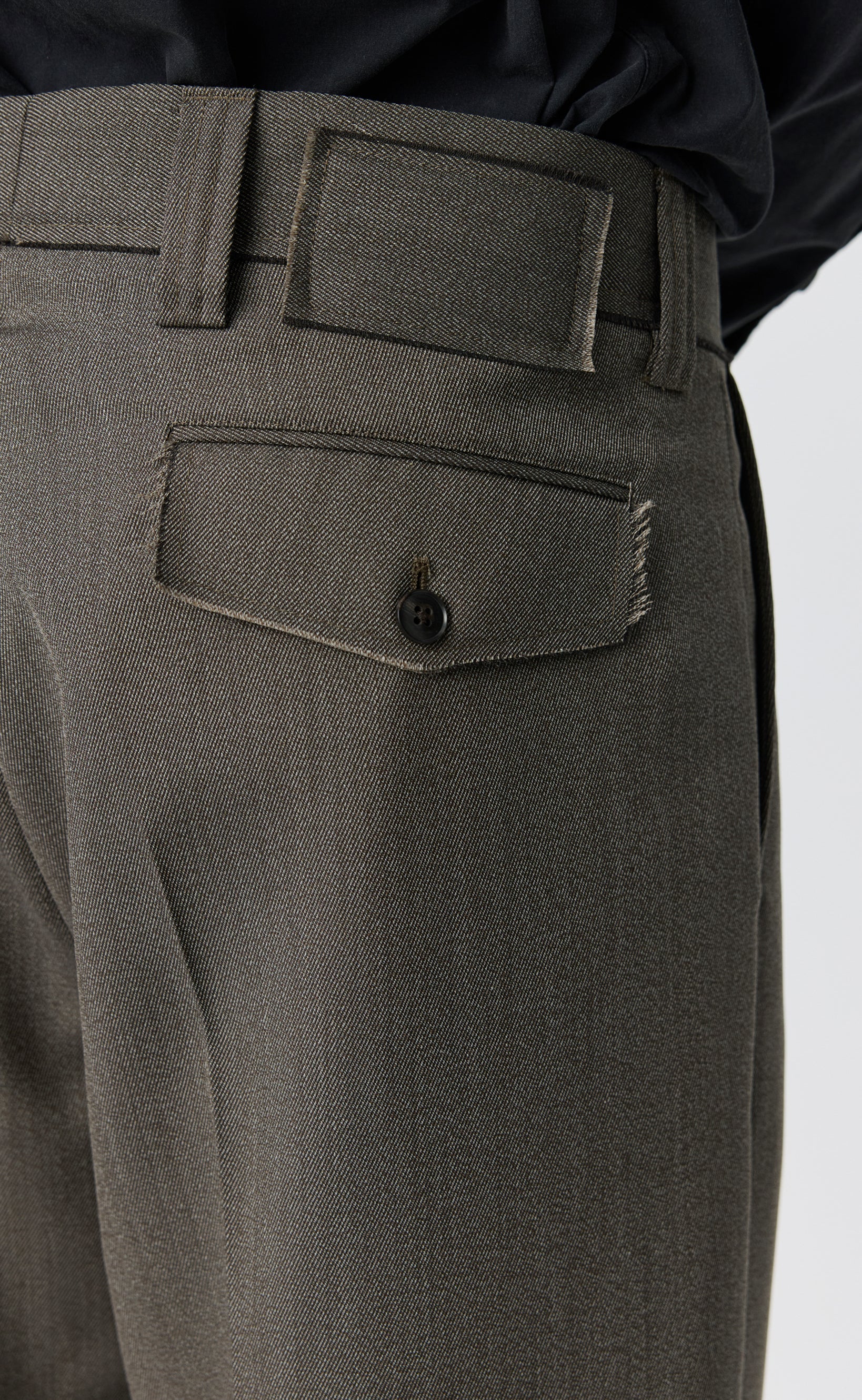 MFPEN Patch Trousers | Taupe Wool Twill LEO BOUTIQUE