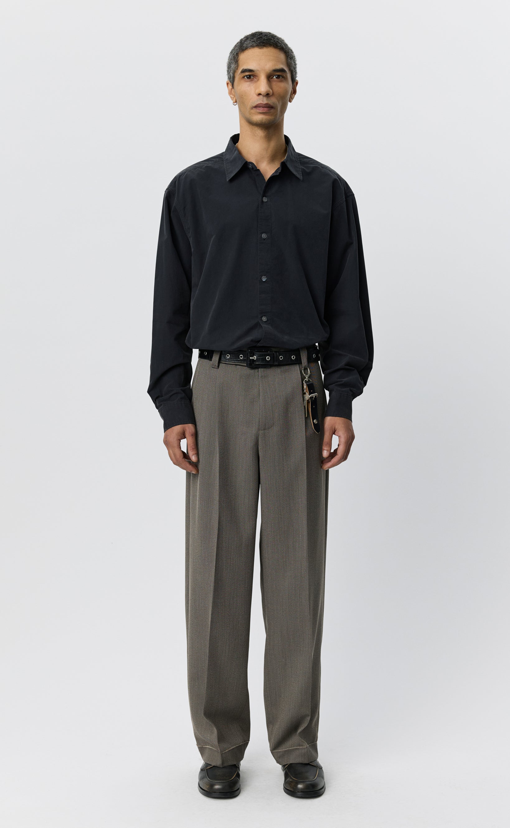 MFPEN Patch Trousers | Taupe Wool Twill LEO BOUTIQUE