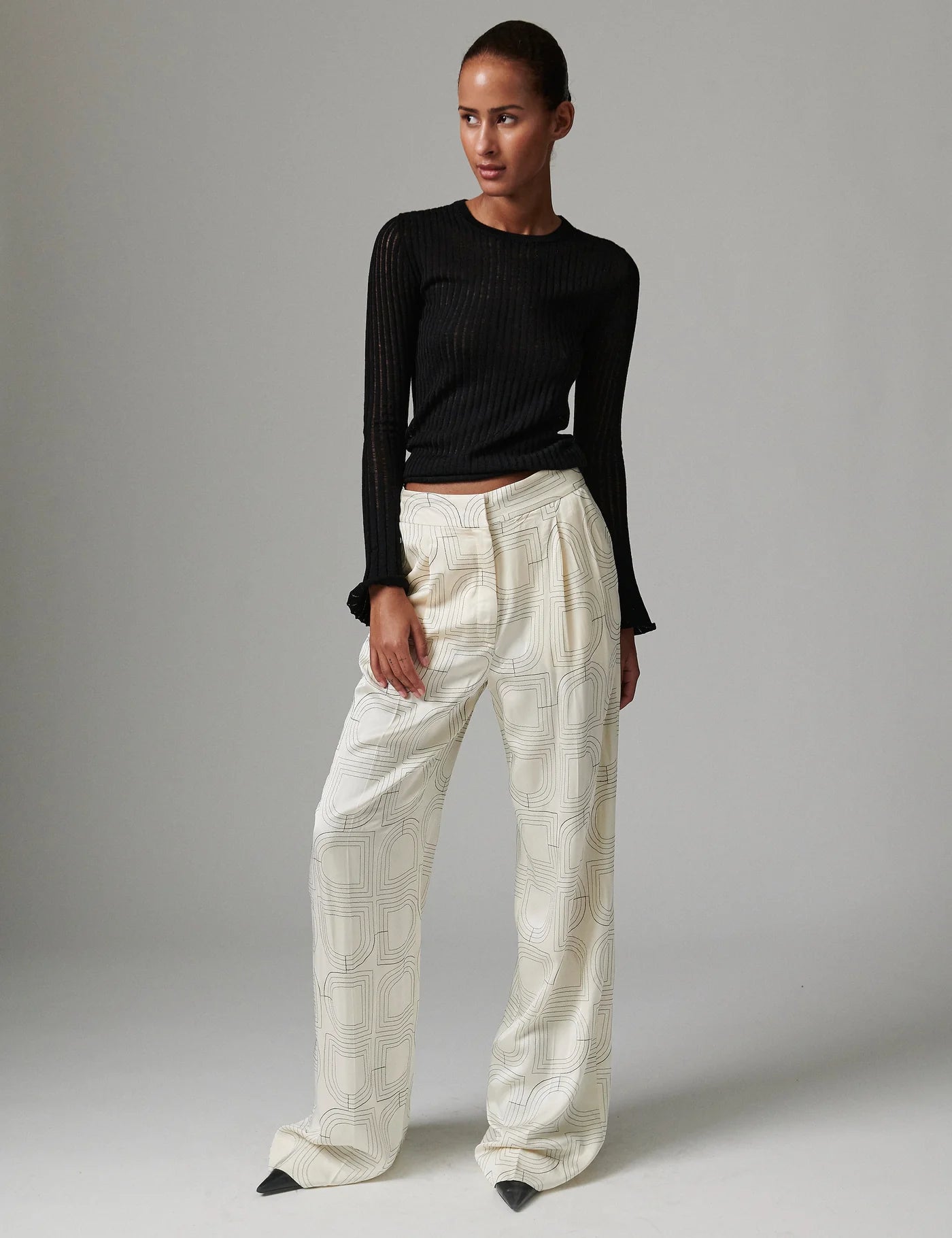 LEO BOUTIQUE Phoebe Fluid Viscose Stitch Pant | Jet Stream DAY BIRGER ET MIKKELSEN